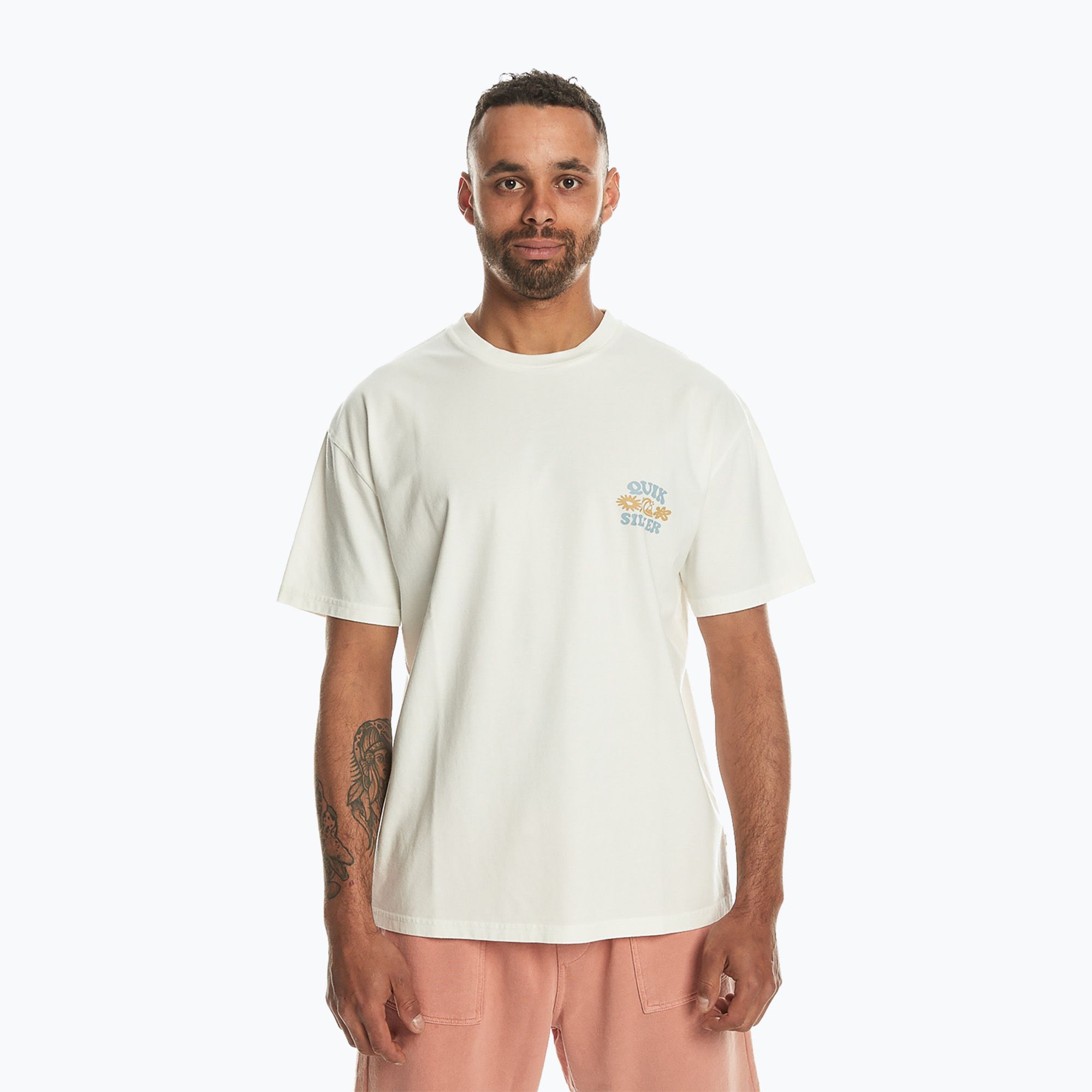 Koszulka męska Quiksilver Lifes Quik oyster white 