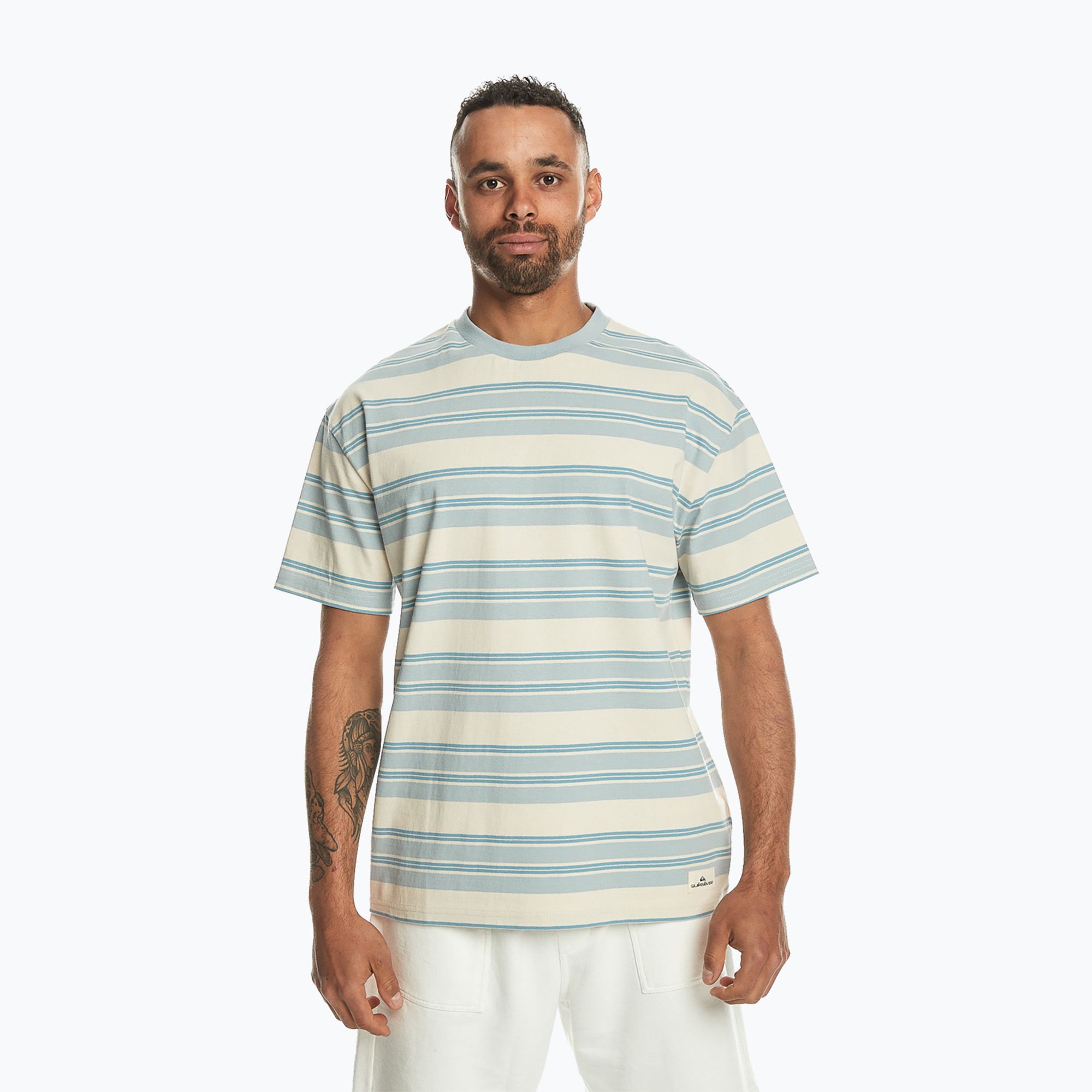 Koszulka męska Quiksilver Eco Yd Stripe blue fog eco stripe tee 