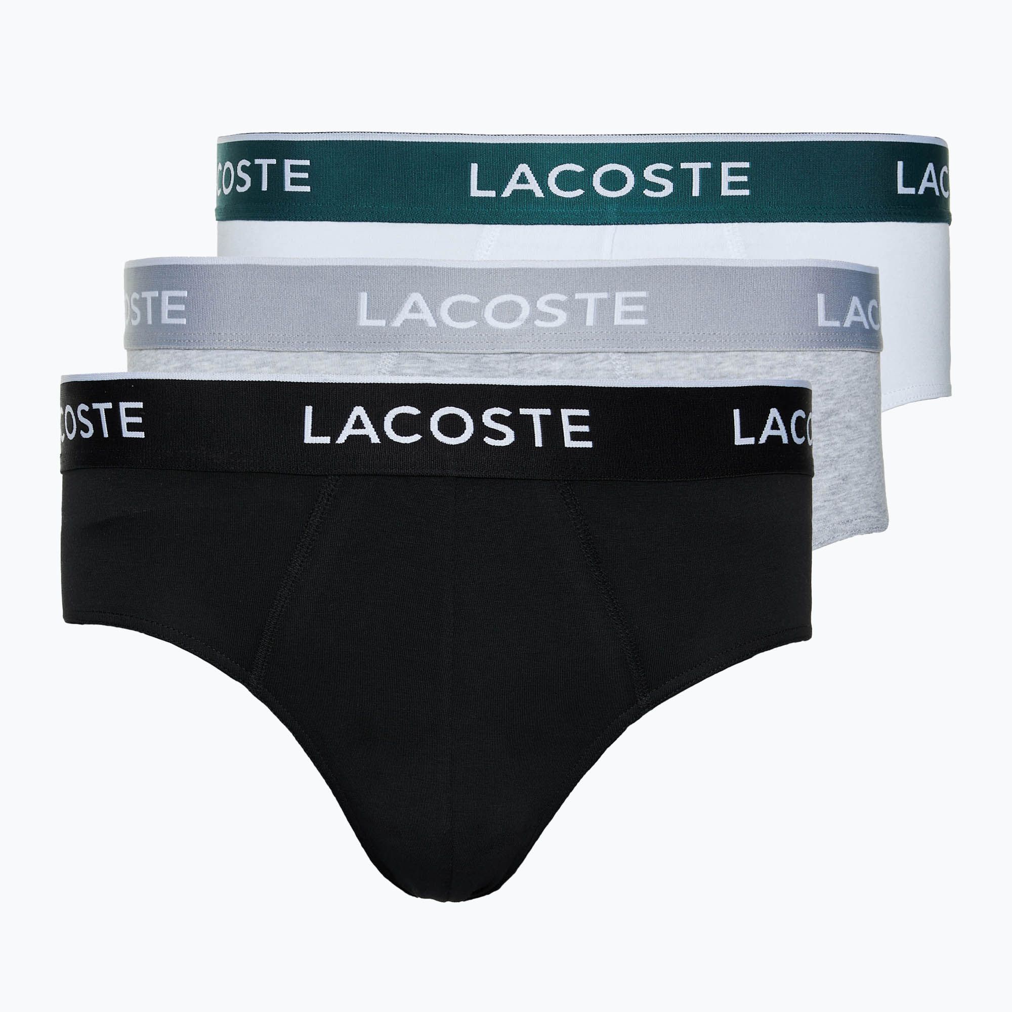 Slipy męskie Lacoste 8H3472 3 pary black/white/silver chine 
