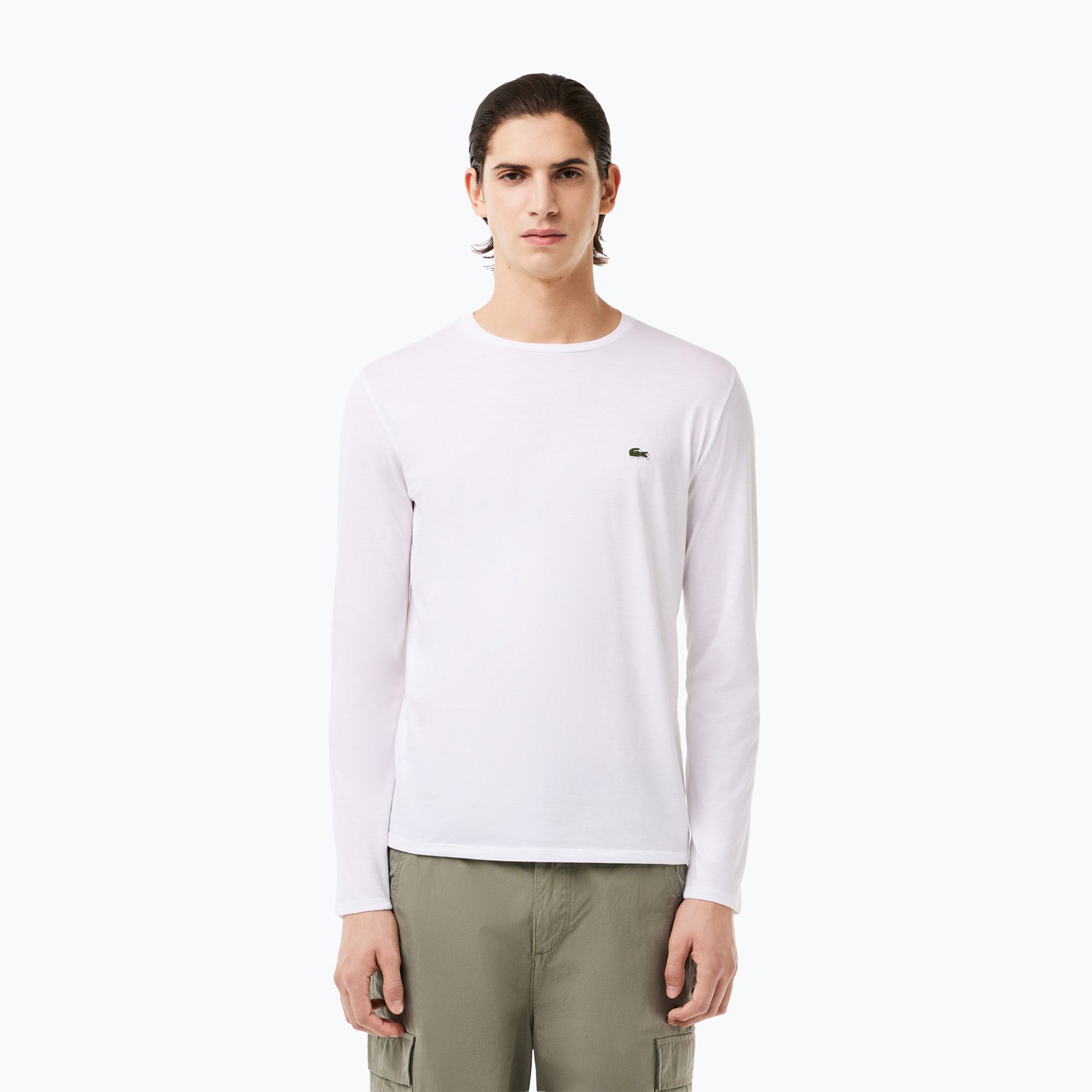 Longsleeve męskie Lacoste TH6712 white 
