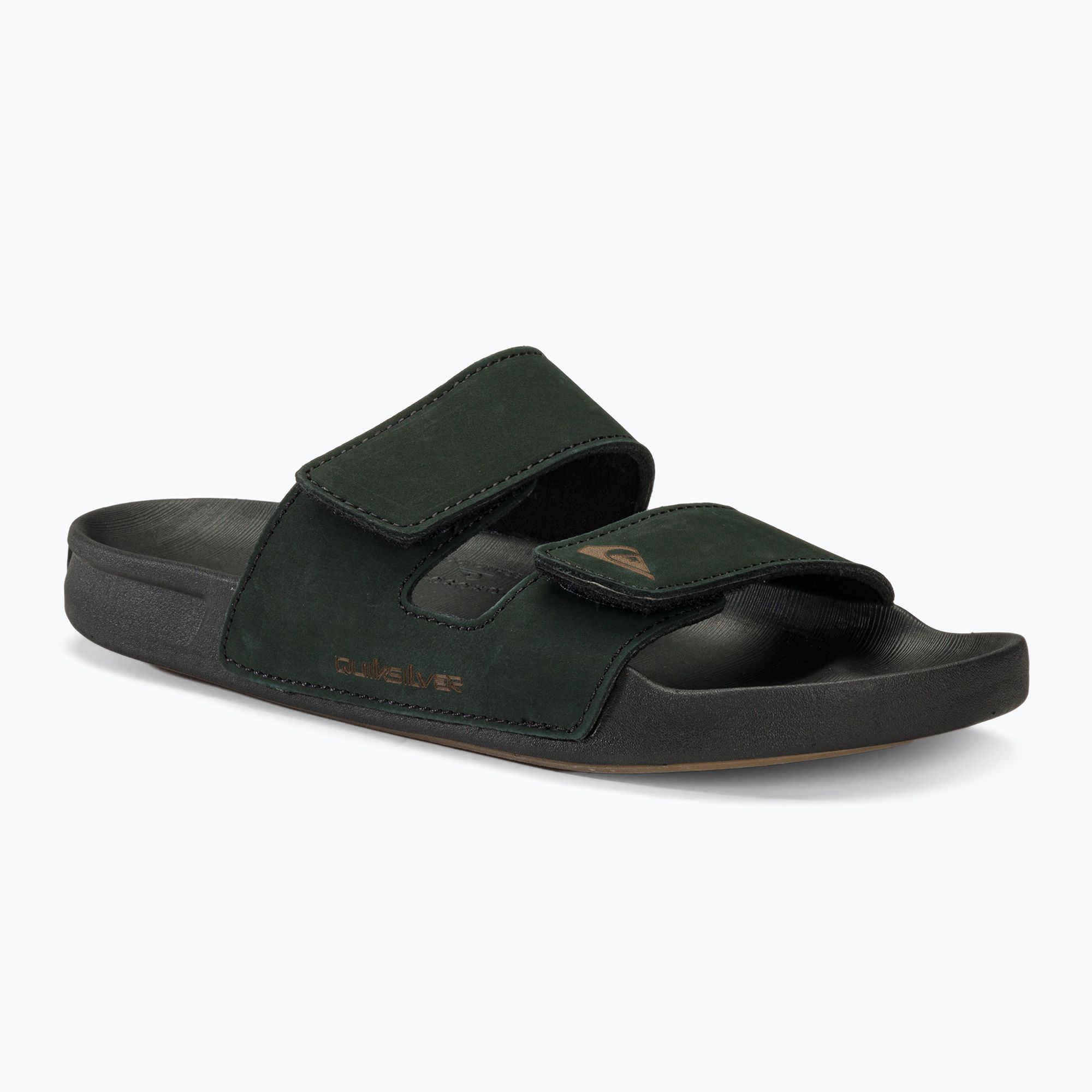 Klapki męskie Quiksilver Rivi Leather Double Adjust black 1 