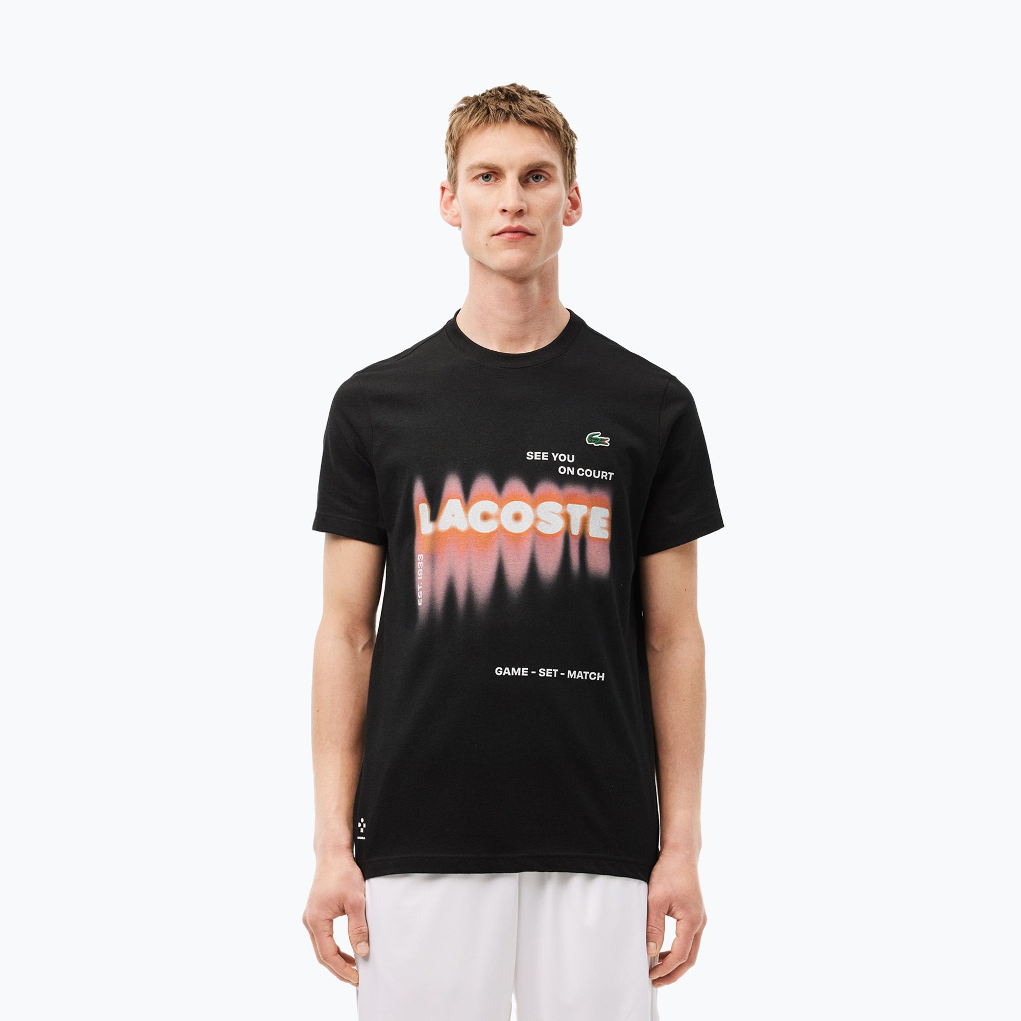 Koszulka tenisowa męska Lacoste TH2617 black 