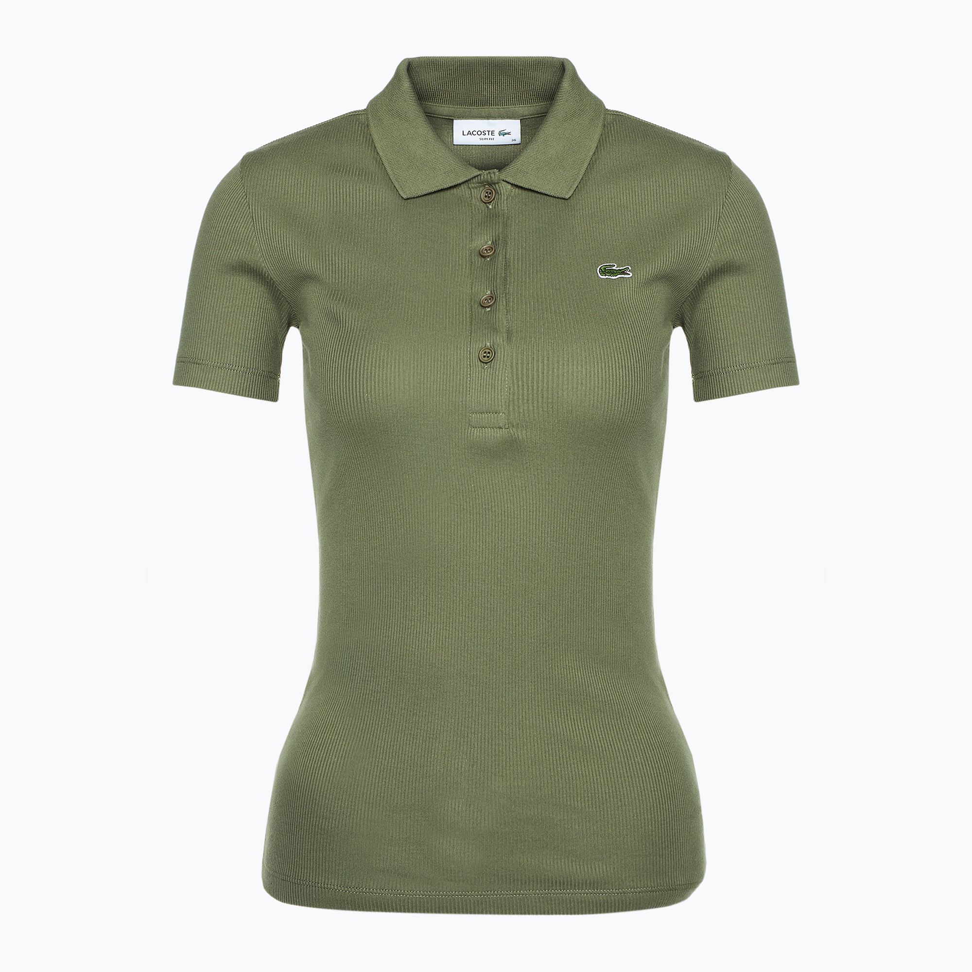 Koszulka polo damska Lacoste DF5377 khaki 