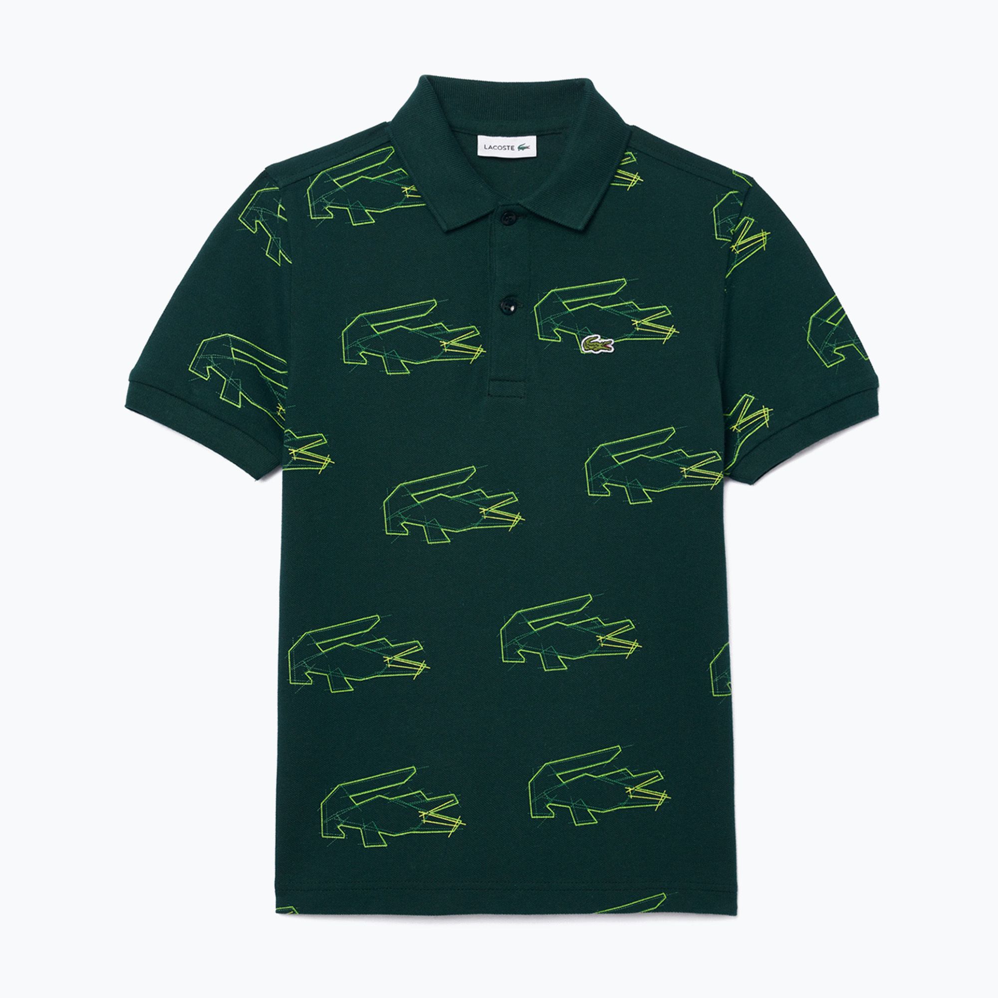 Koszulka polo dziecięca Lacoste PJ5663 sinople-multico 