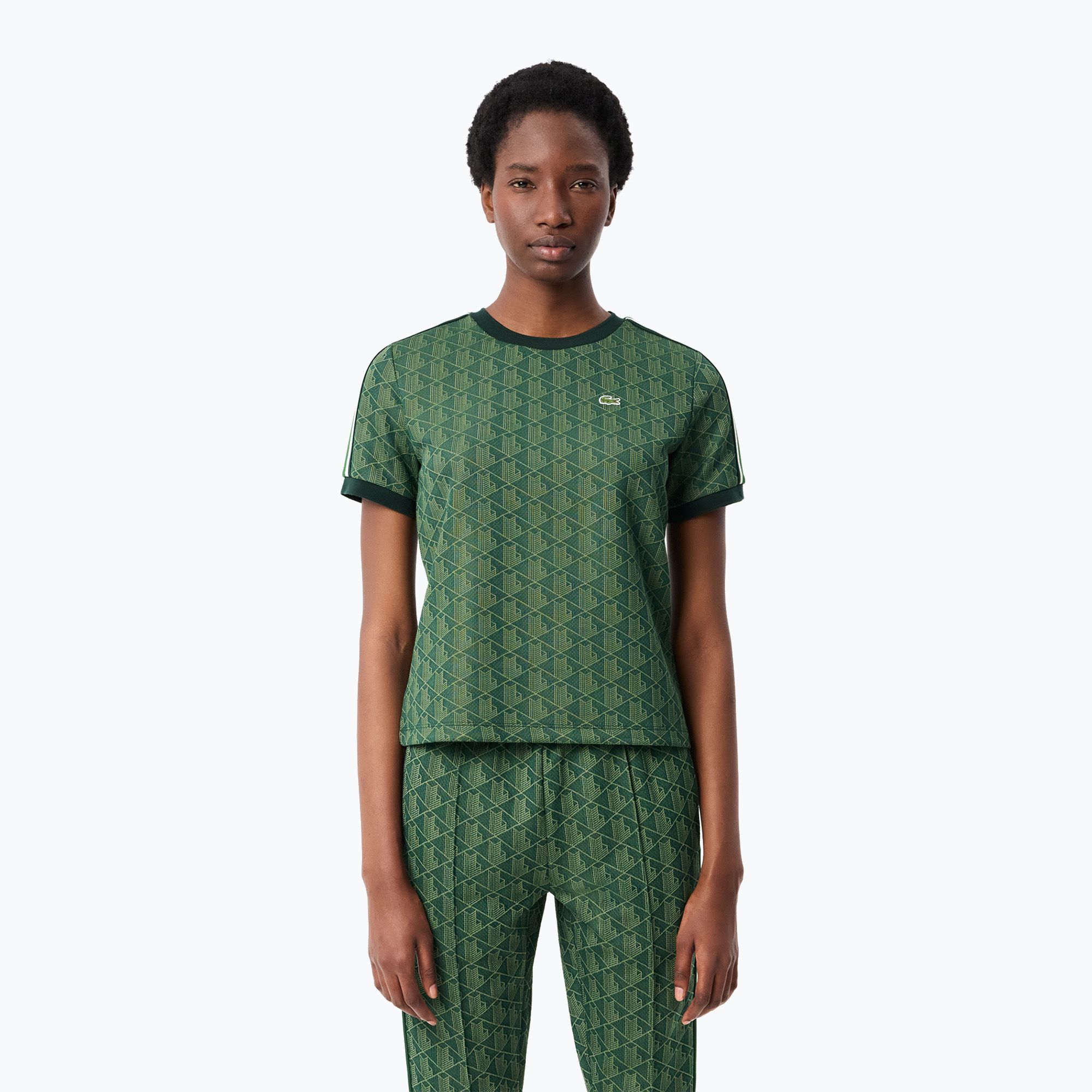 Koszulka damska Lacoste TF3244 sinople/khaki 