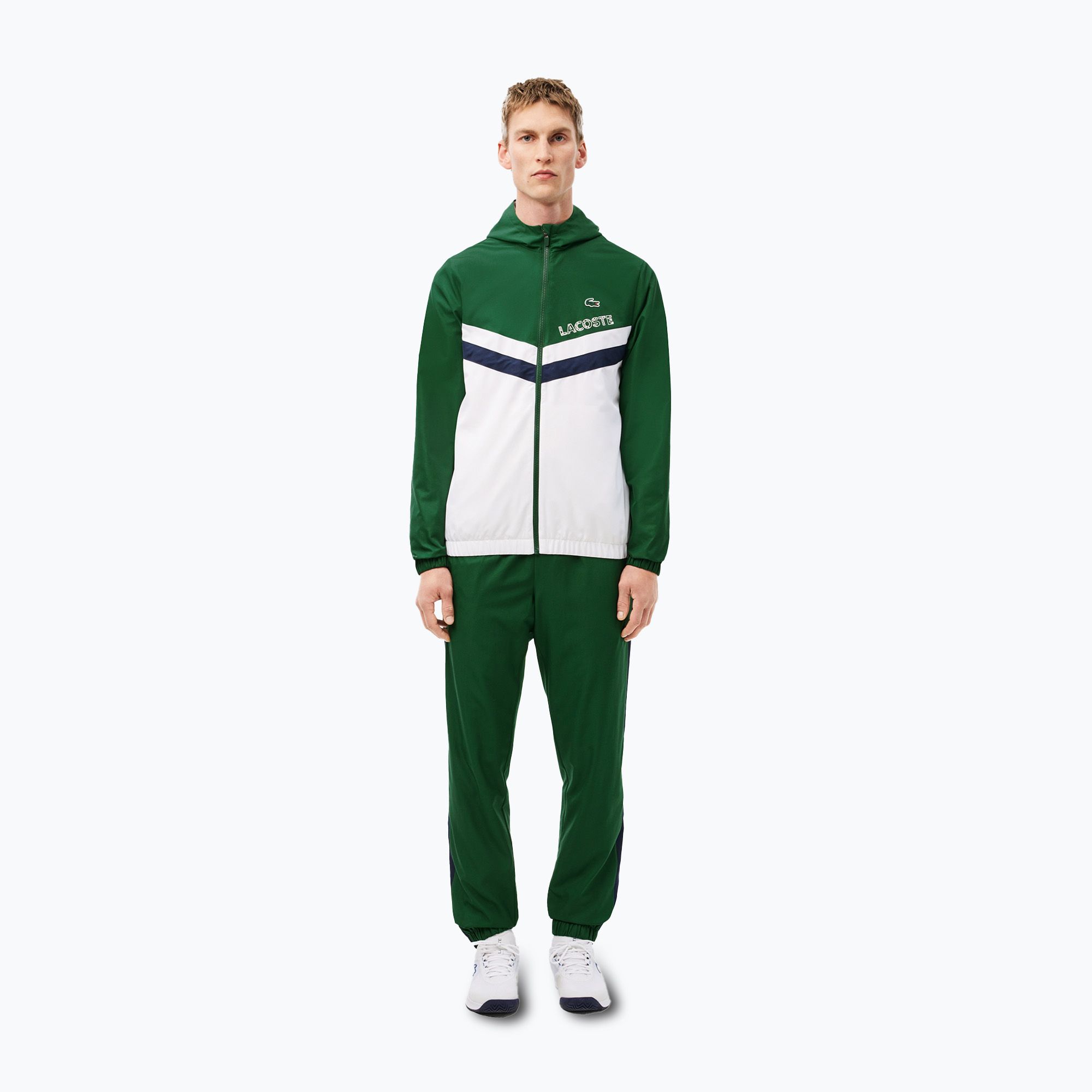 Dres męski Lacoste WH4241 green/white/navy blue 