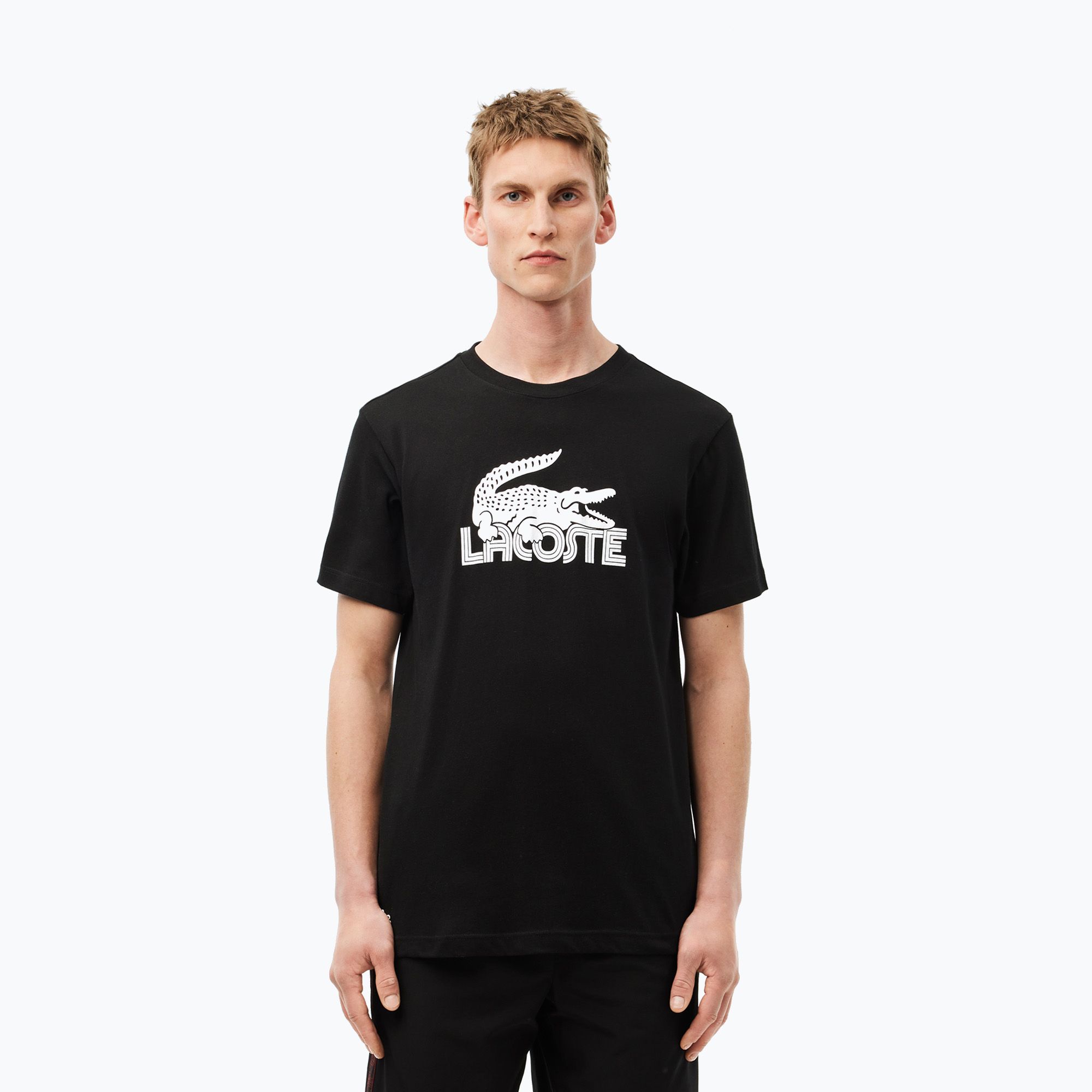 Koszulka męska Lacoste TH2508 black/white 