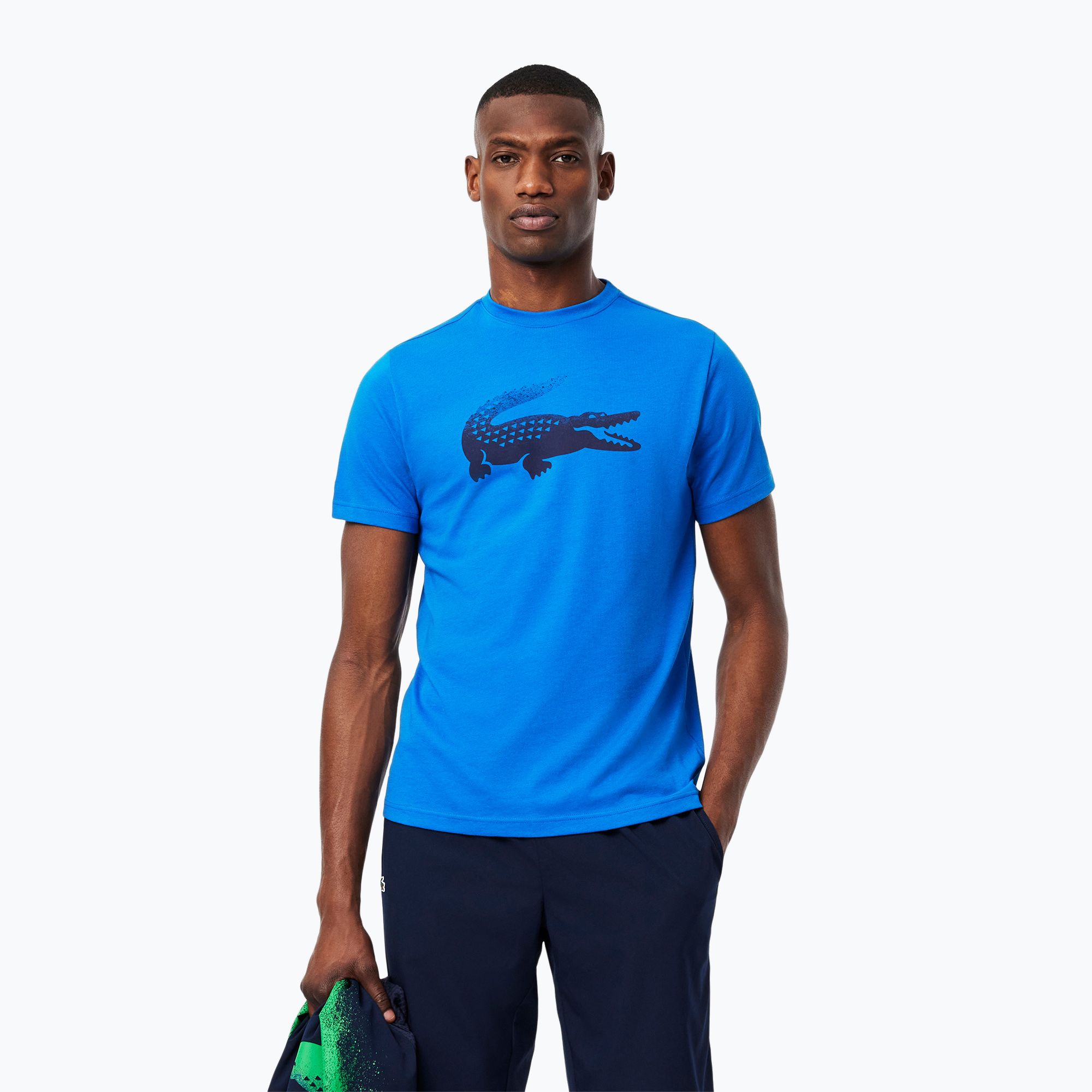 Koszulka tenisowa męska Lacoste TH8970 gipsy blue 