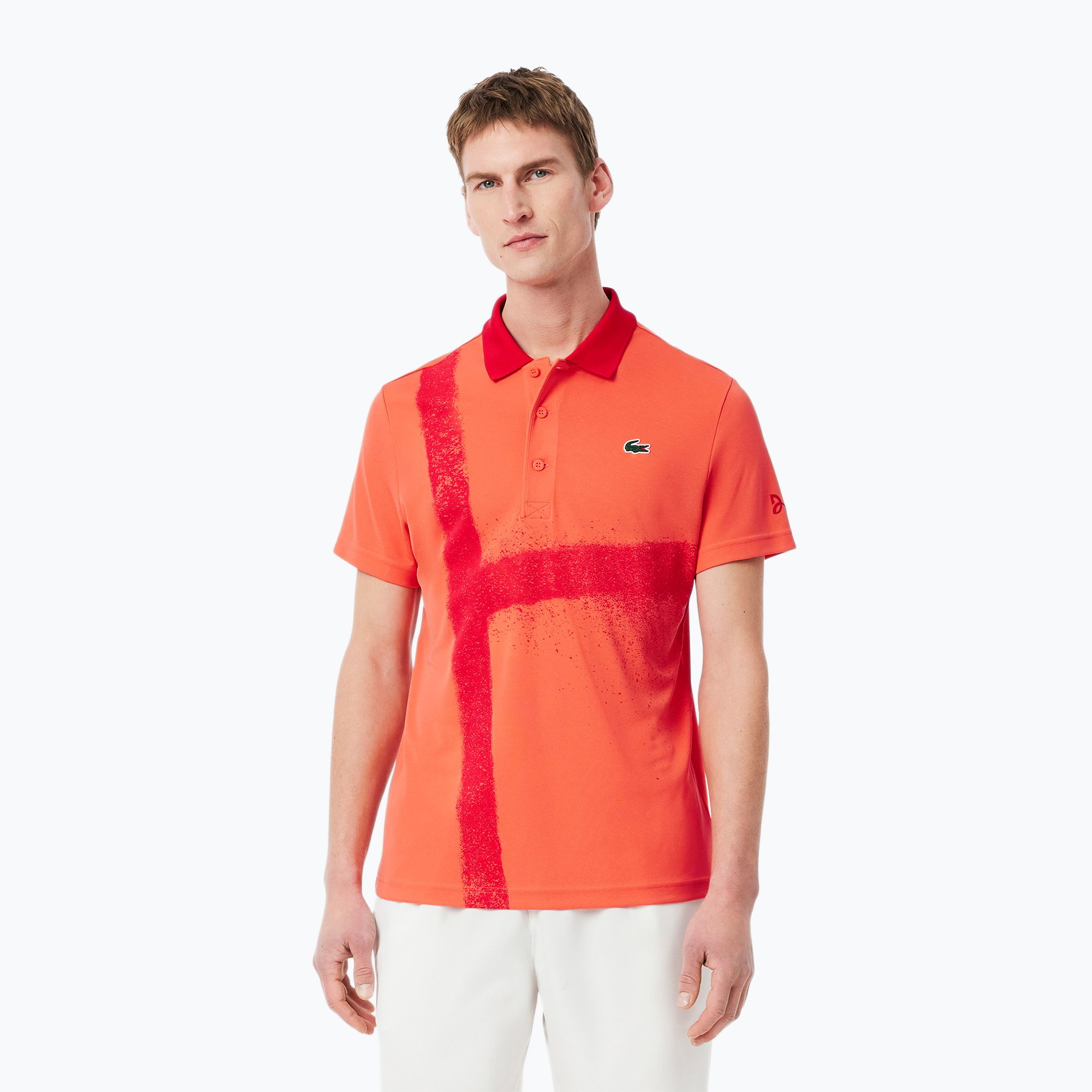 Koszulka tenisowa męska Lacoste Polo DH8971 mango tree red 