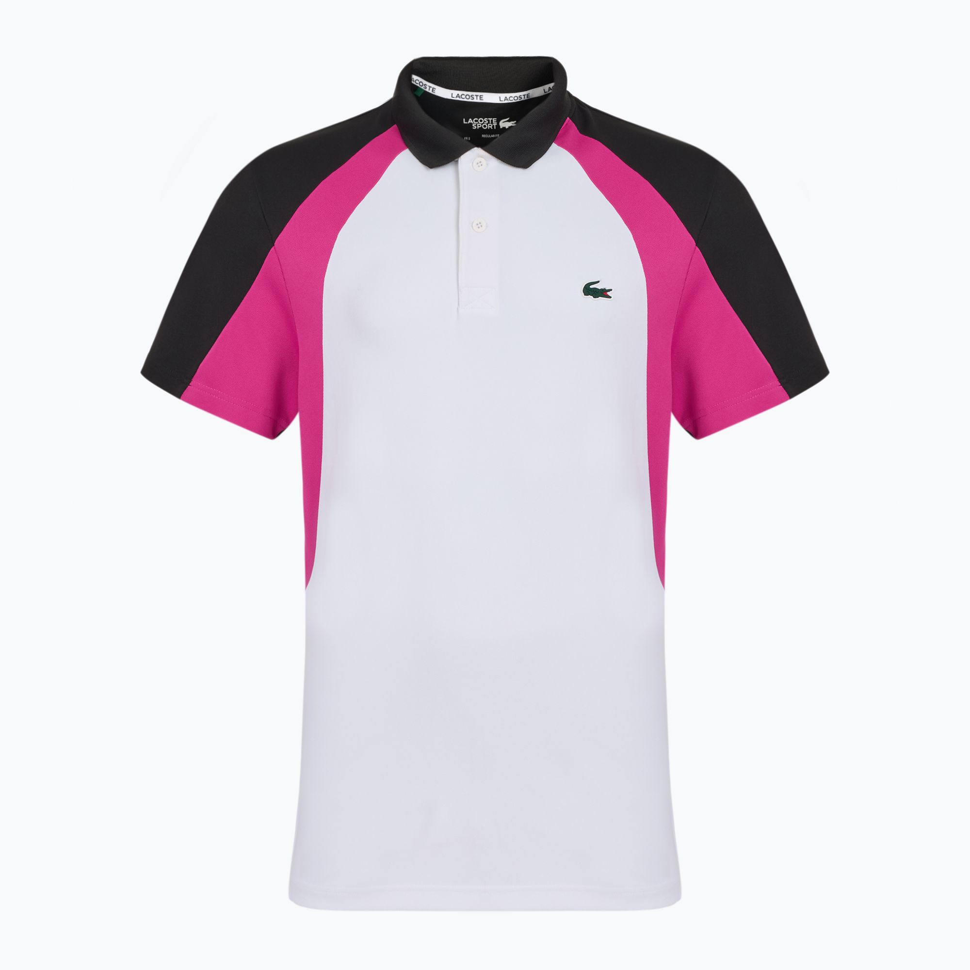 Koszulka polo tenisowa męska Lacoste Polo DH8963 white/malva black 