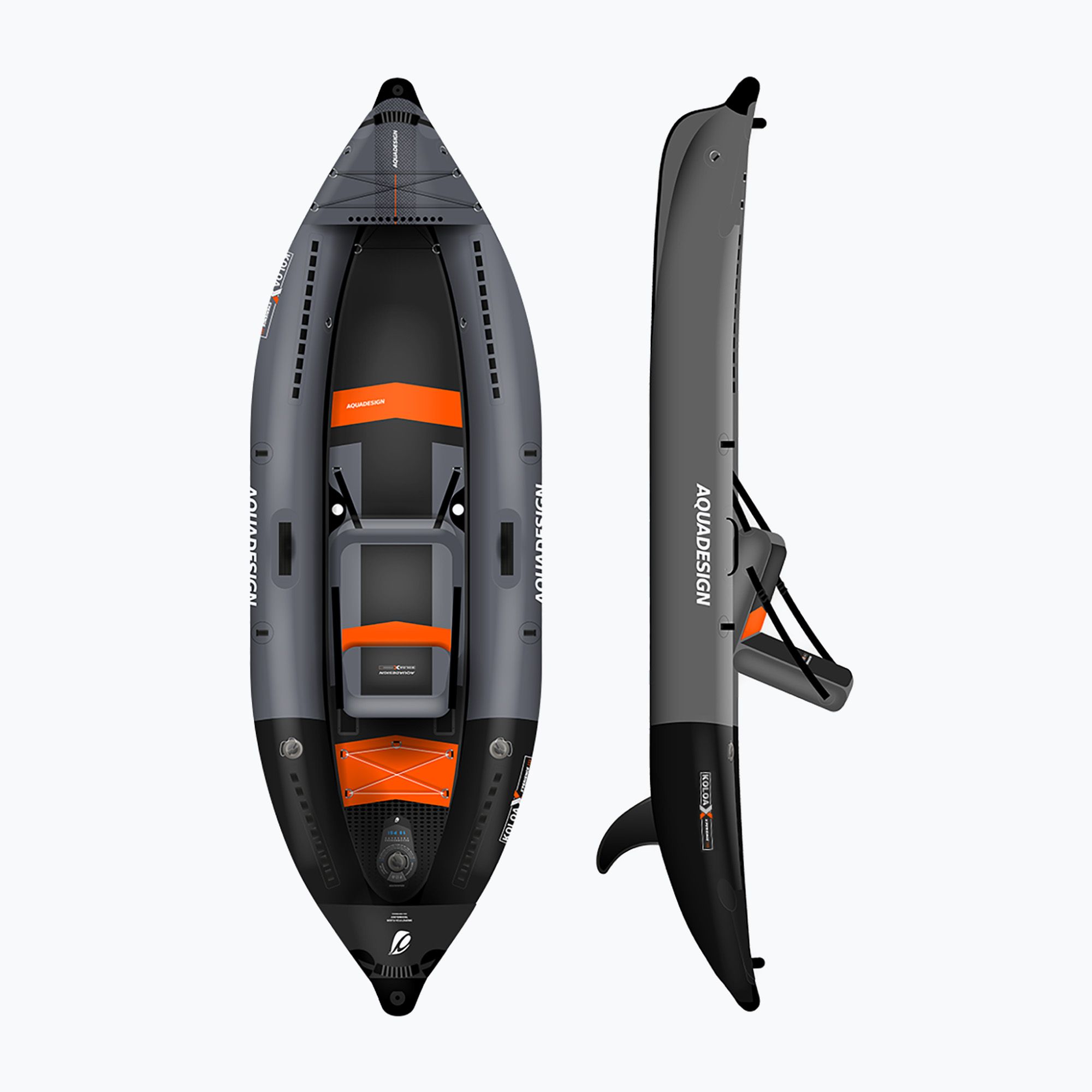 Kajak Pompowany 1 osobowy AQUADESIGN Koloa X Perience 1 305 Cm Black 