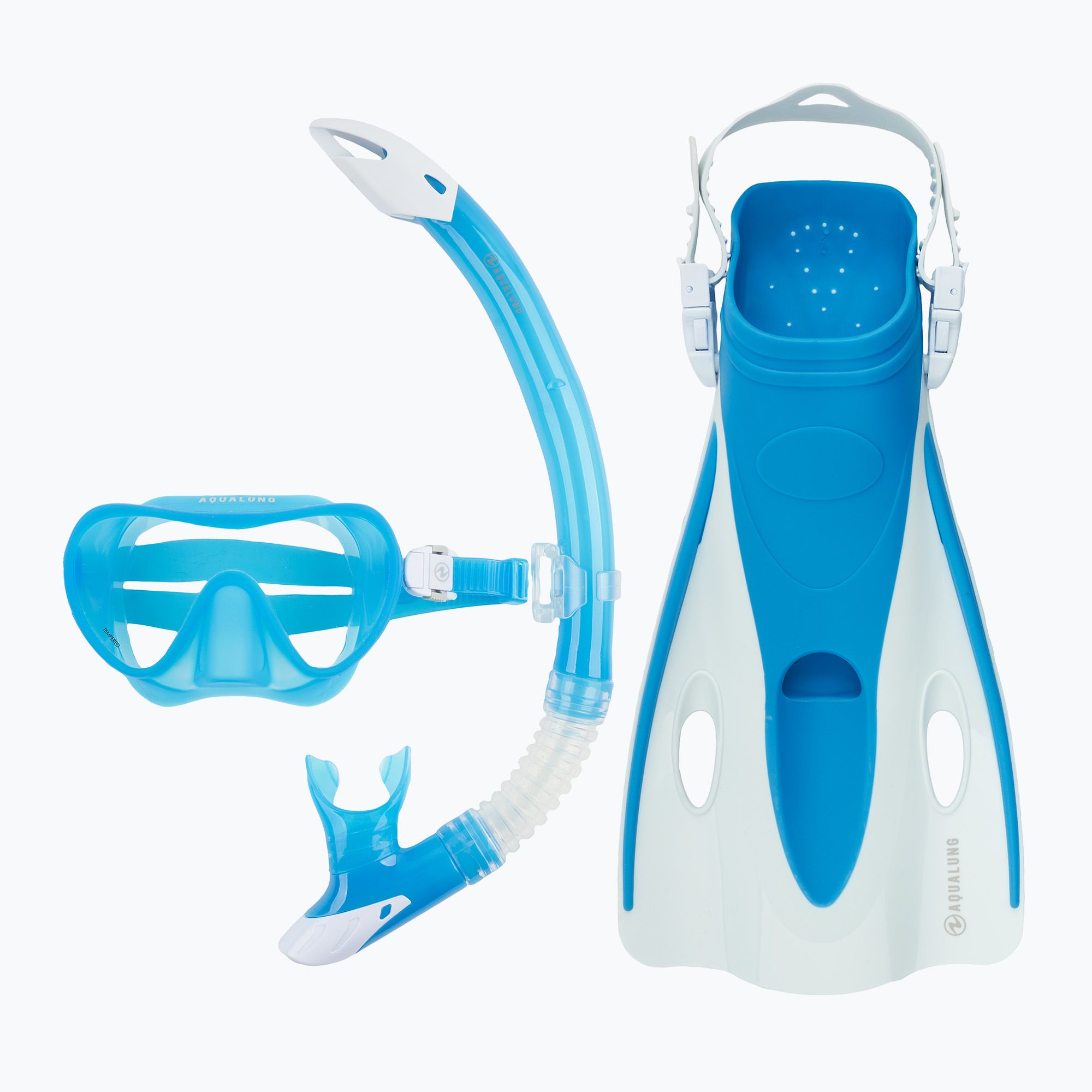 Zestaw do snorkelingu Aqualung Nabul maska + fajka + płetwy blue/white 