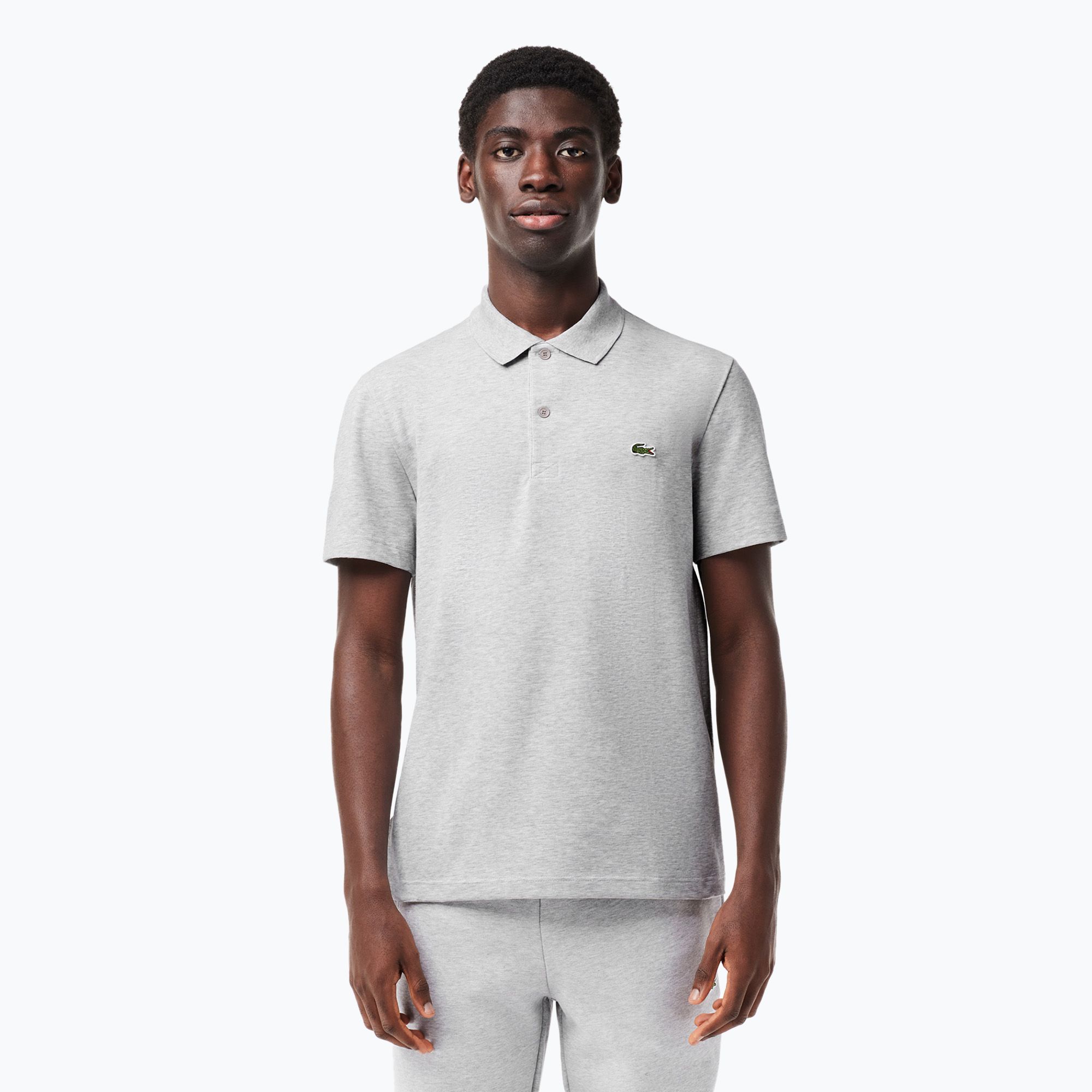 Koszulka polo męska Lacoste DH0783 silver chine 