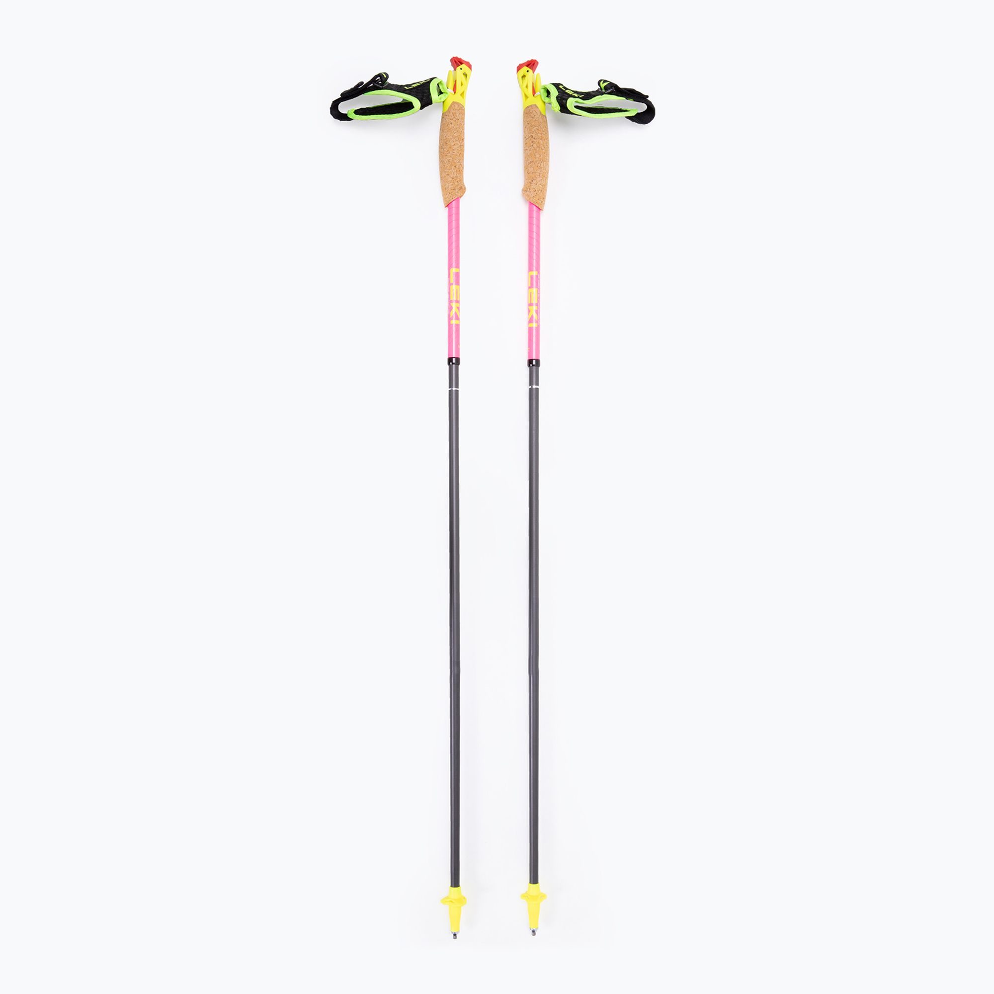 Kije biegowe LEKI Ultratrail FX.One Superlite neonpink/ neonyellow/ naturalcarbon 