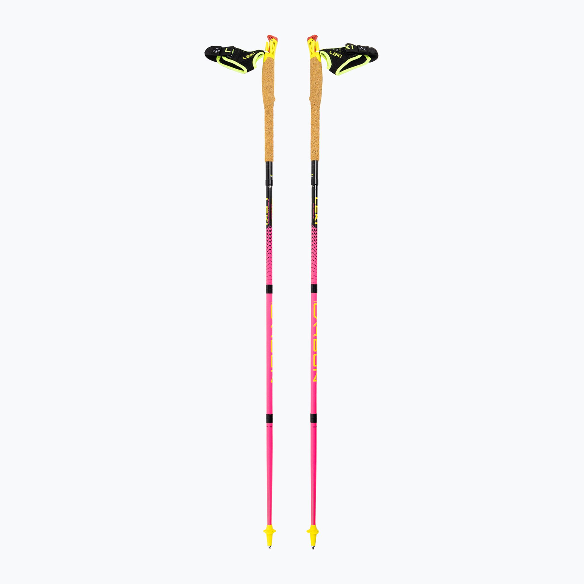 Kije biegowe Leki Ultratrail FX.One neonpink/ neonyellow/naturalcarbon 