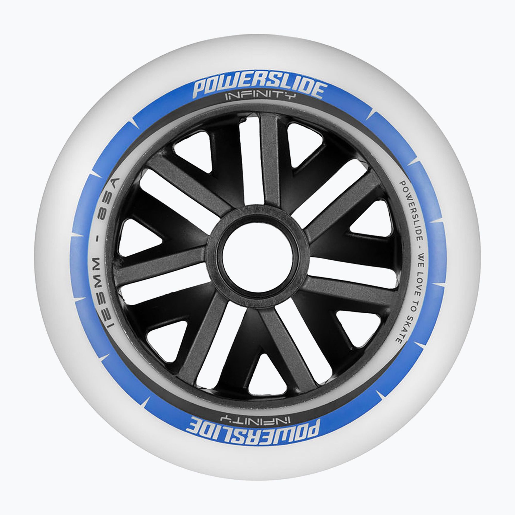 Kółka do rolek Powerslide Infinity 125 mm/85A 6 szt. white/black/blue 