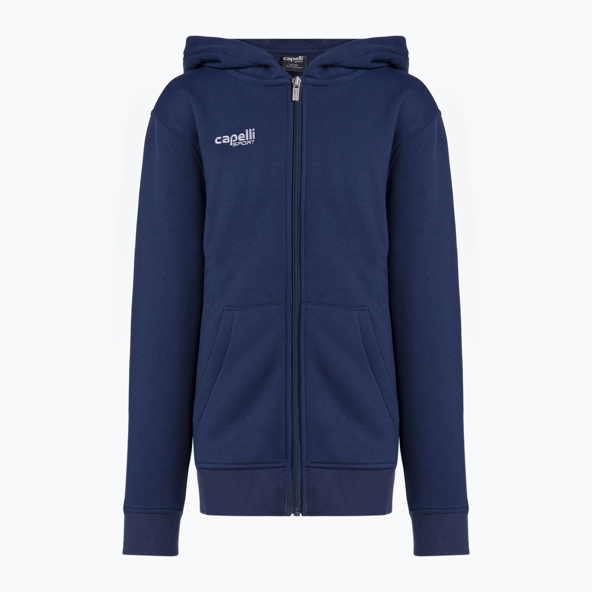 Bluza piłkarska dziecięca Capelli Basics Youth Zip Hoodie navy 