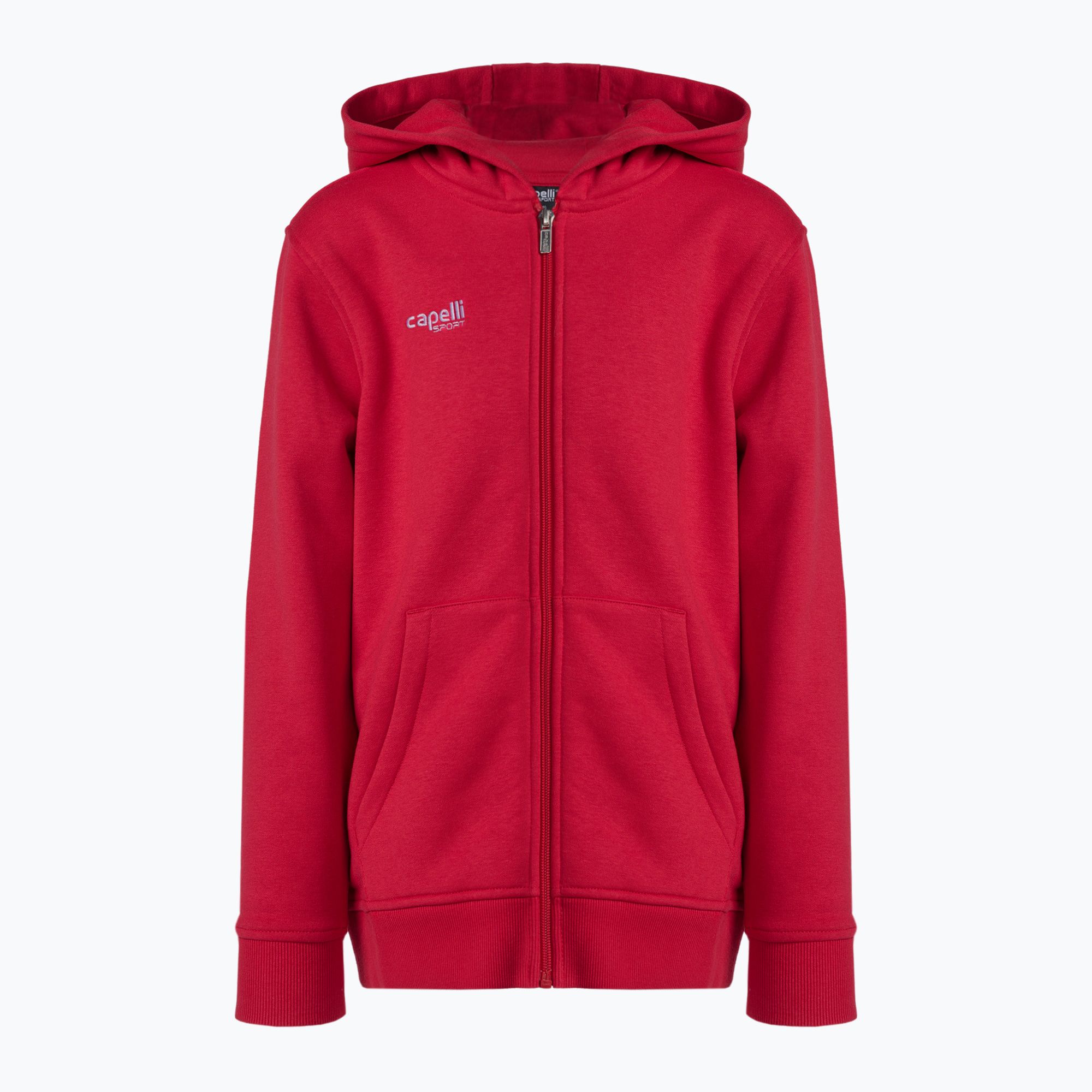 Bluza piłkarska dziecięca Capelli Basics Youth Zip Hoodie red 