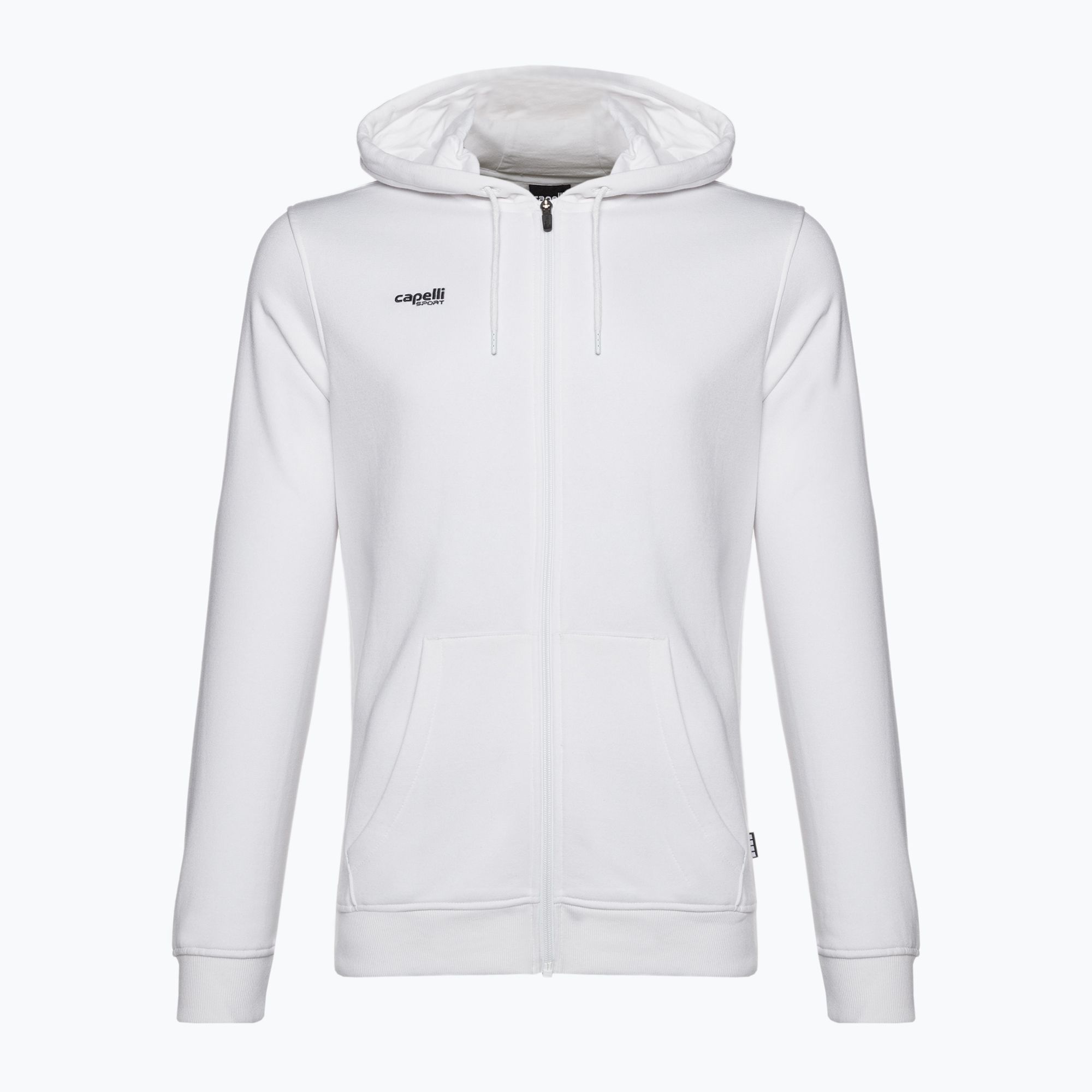 Bluza piłkarska męska Capelli Basics Adult Zip Hoodie white 