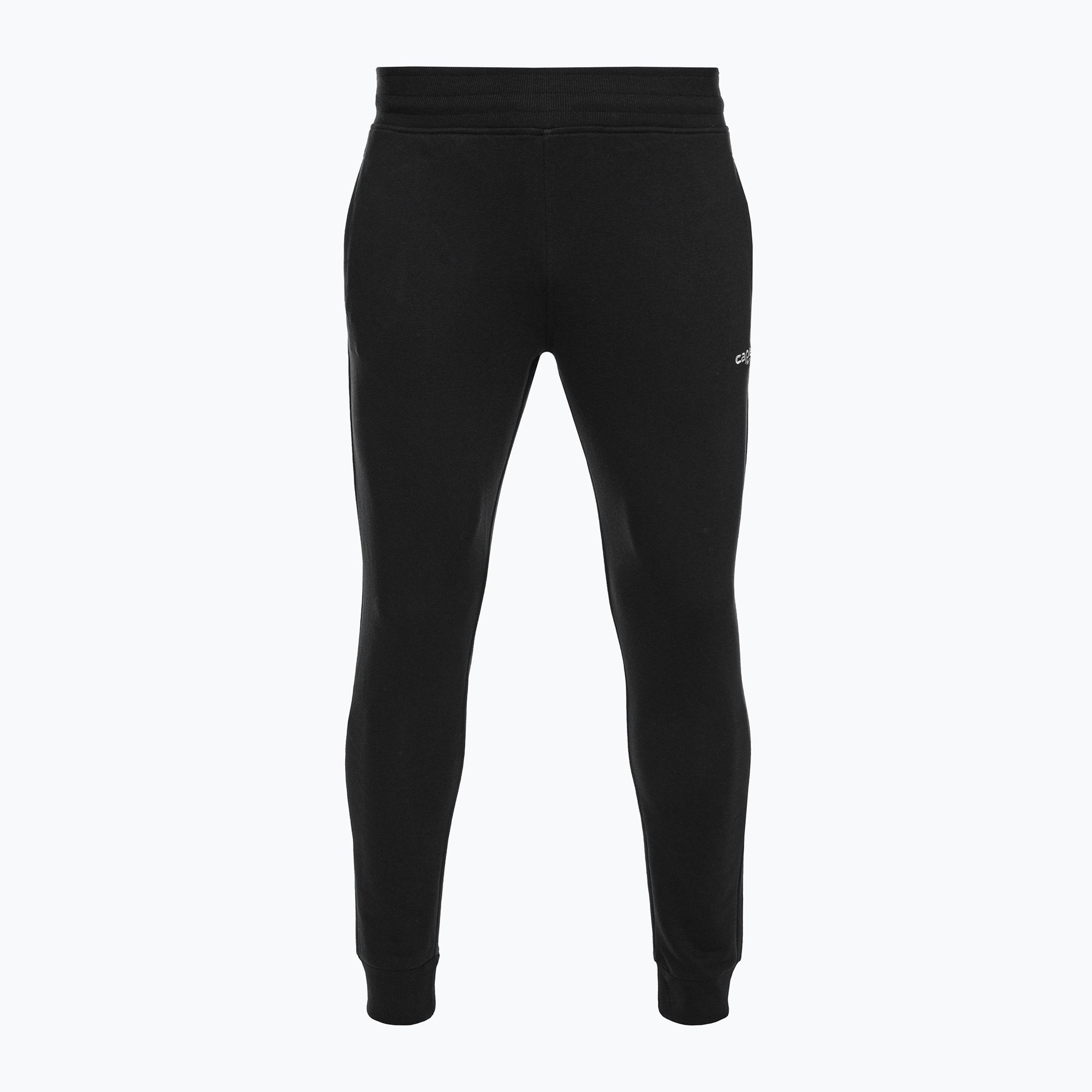 Spodnie piłkarskie męskie Capelli Basics Adult Tapered French Terry black/white 