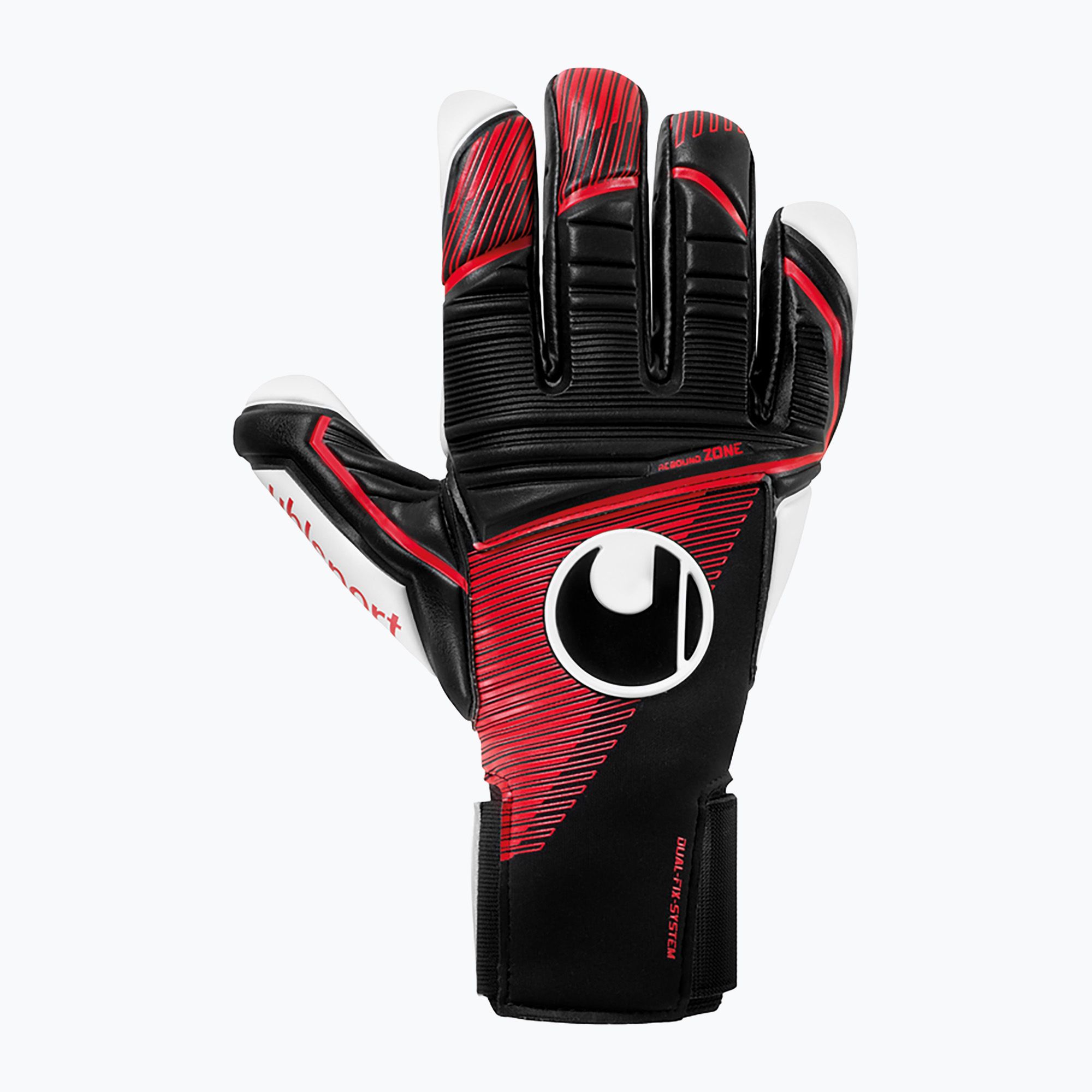 Rękawice bramkarskie uhlsport Powerline Absolutgrip Hn czarne/czerwone/białe 