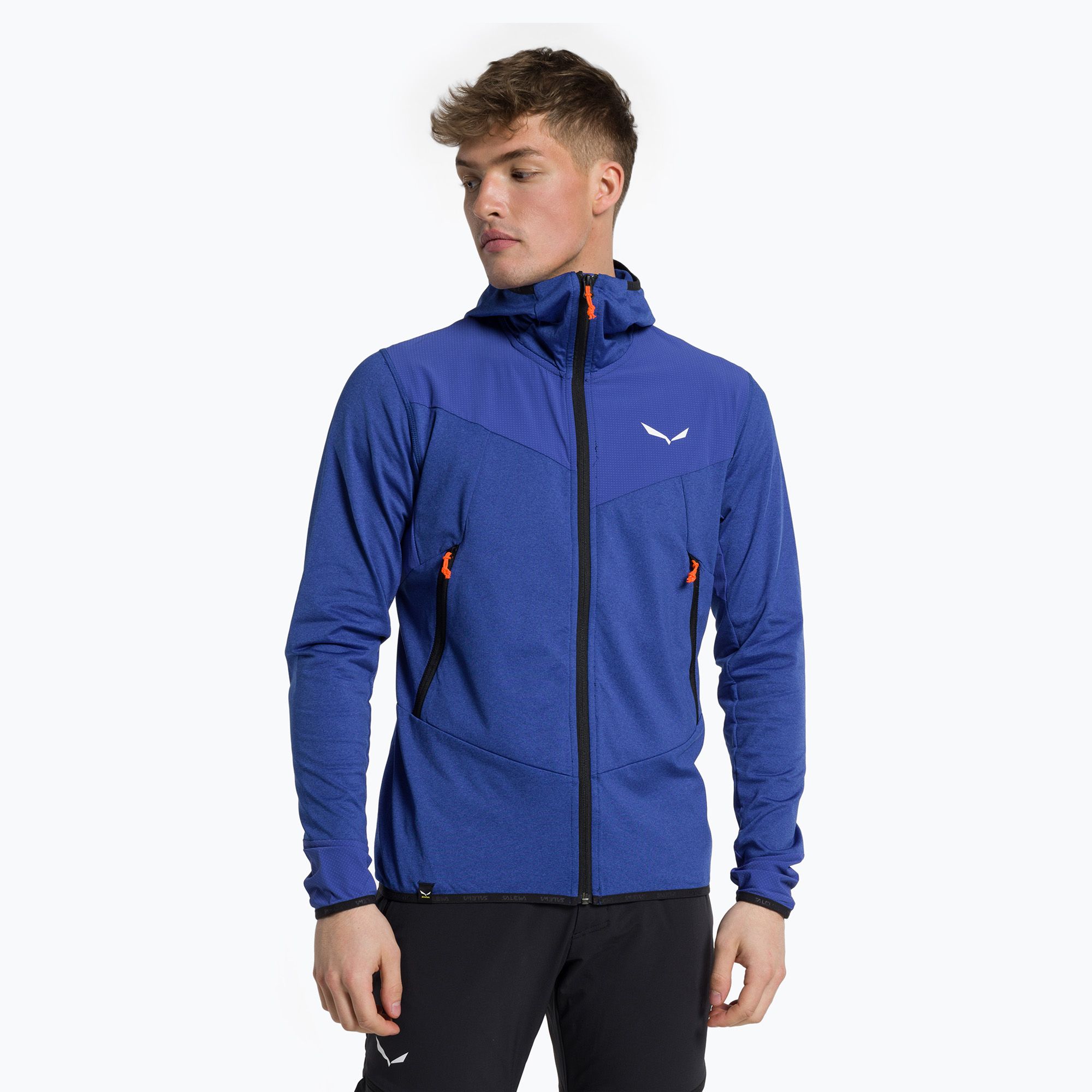 Bluza trekkingowa męska Salewa Agner Hybrid PL/DST FZ Hoody electric melange 