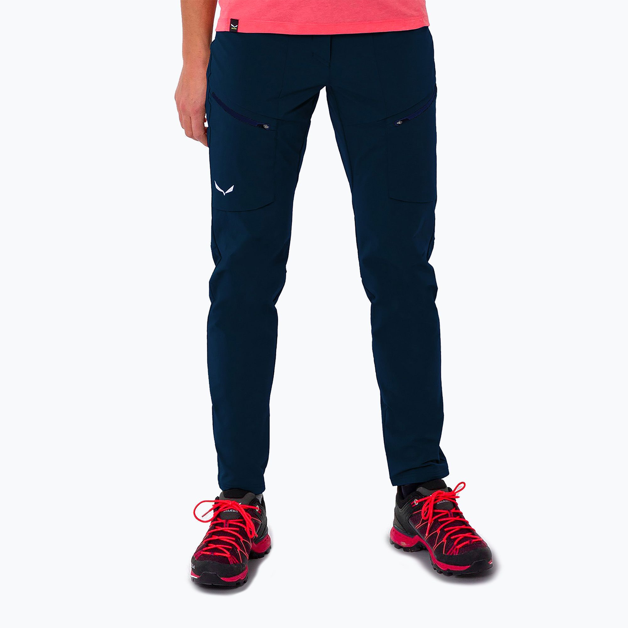 Spodnie softshell damskie Salewa Puez DST Cargo navy blazer 