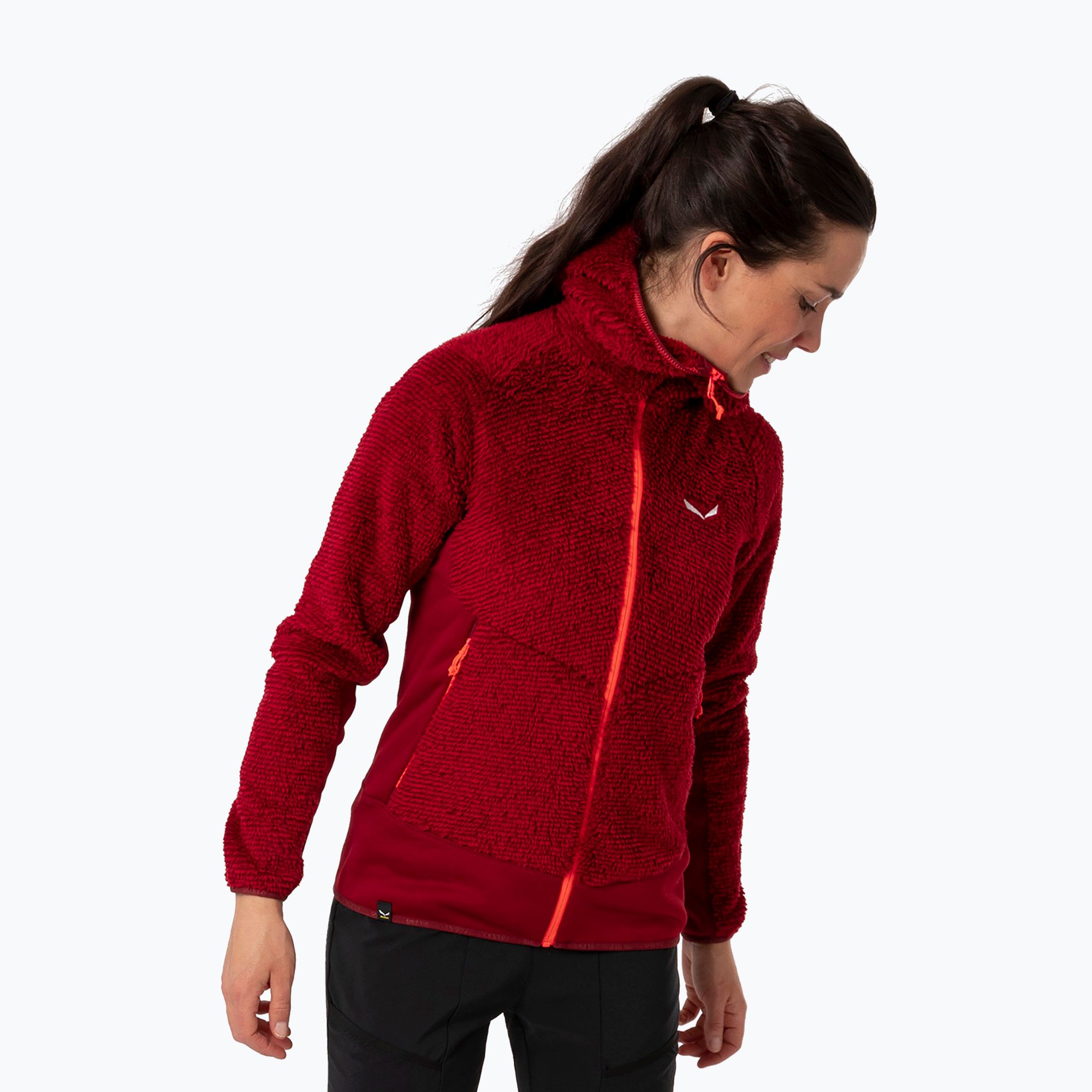 Bluza trekkingowa damska Salewa Tognazza PL syrah melange/fluo coral 