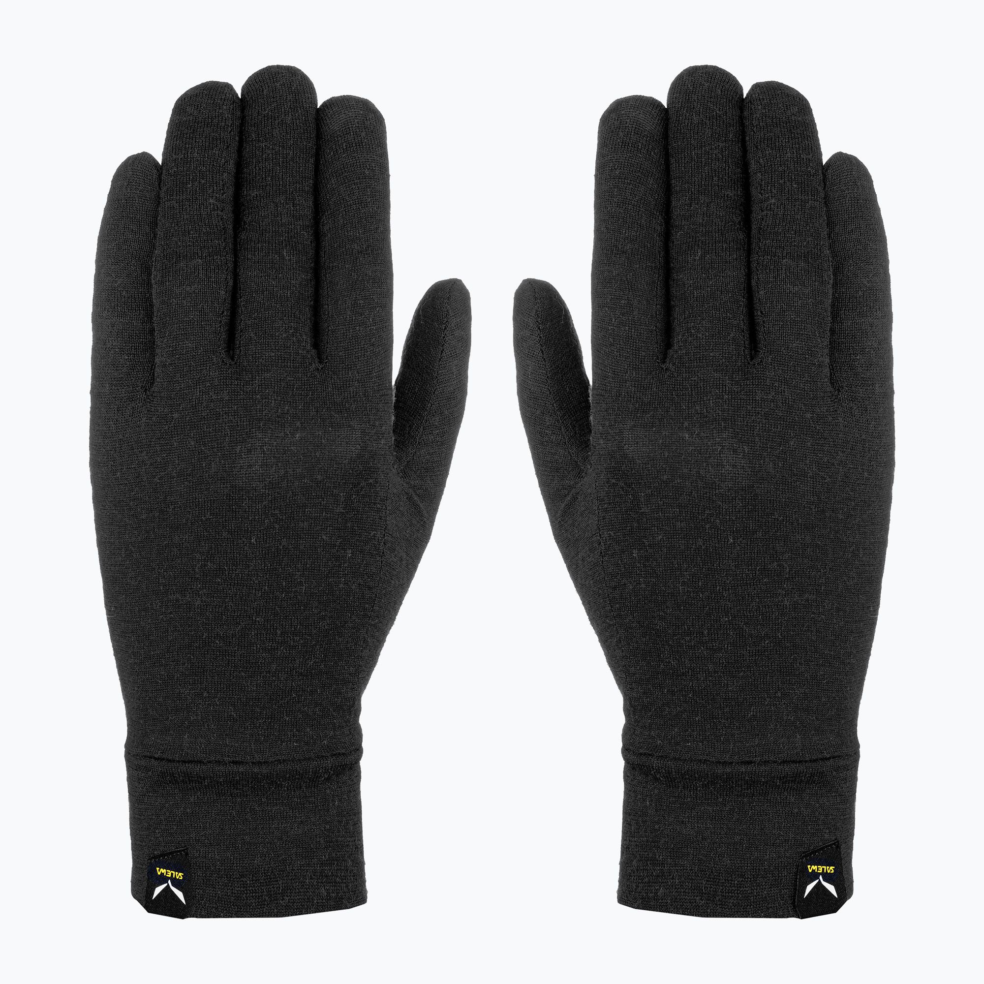 Rękawiczki trekkingowe damskie Salewa Cristallo Merino black out 