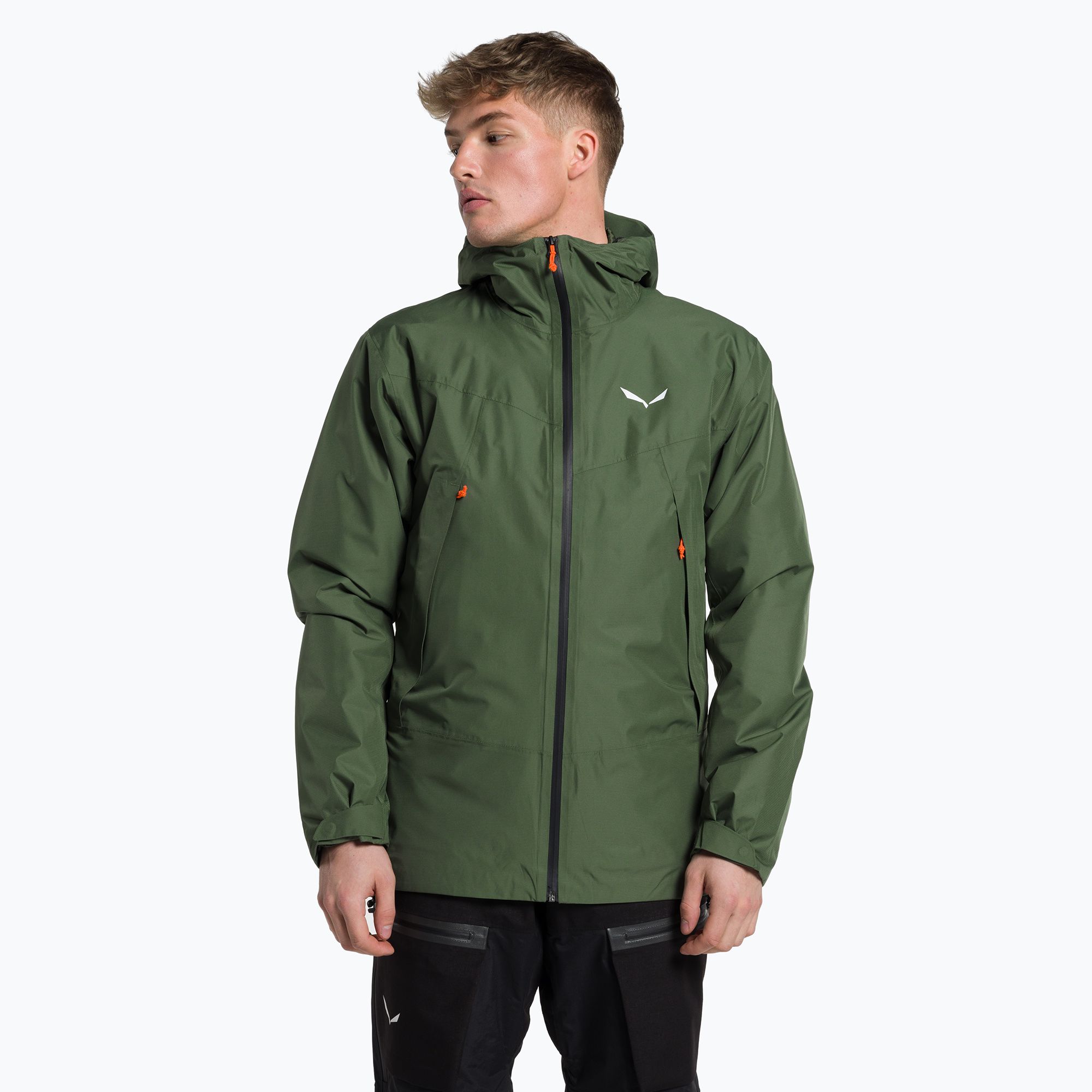 Kurtka przeciwdeszczowa męska Salewa Fanes PTX 2L Convertible thyme/black out 
