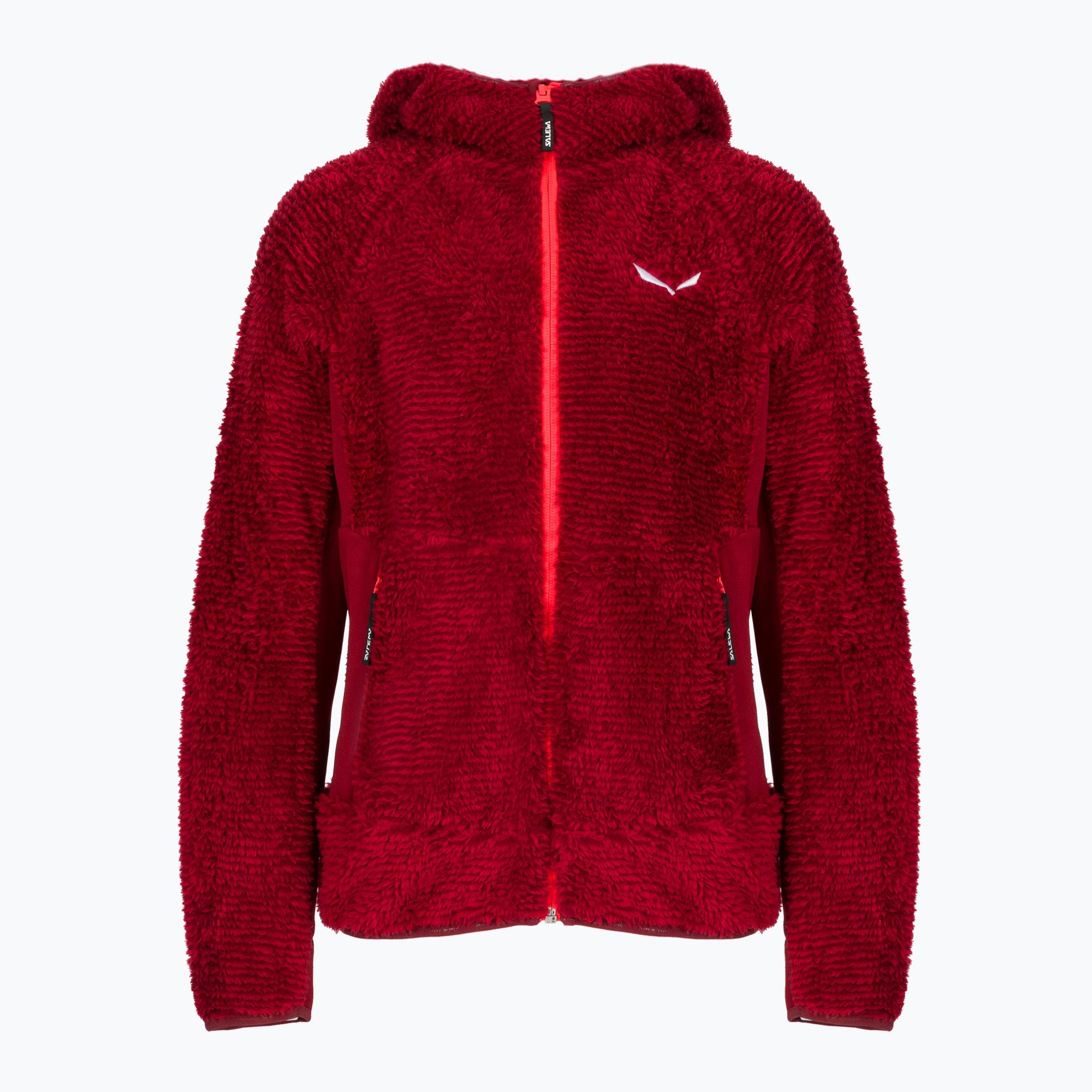 Bluza polarowa dziecięca Salewa Puez Highloft 2 PL Hooded syrah/fluo coral 