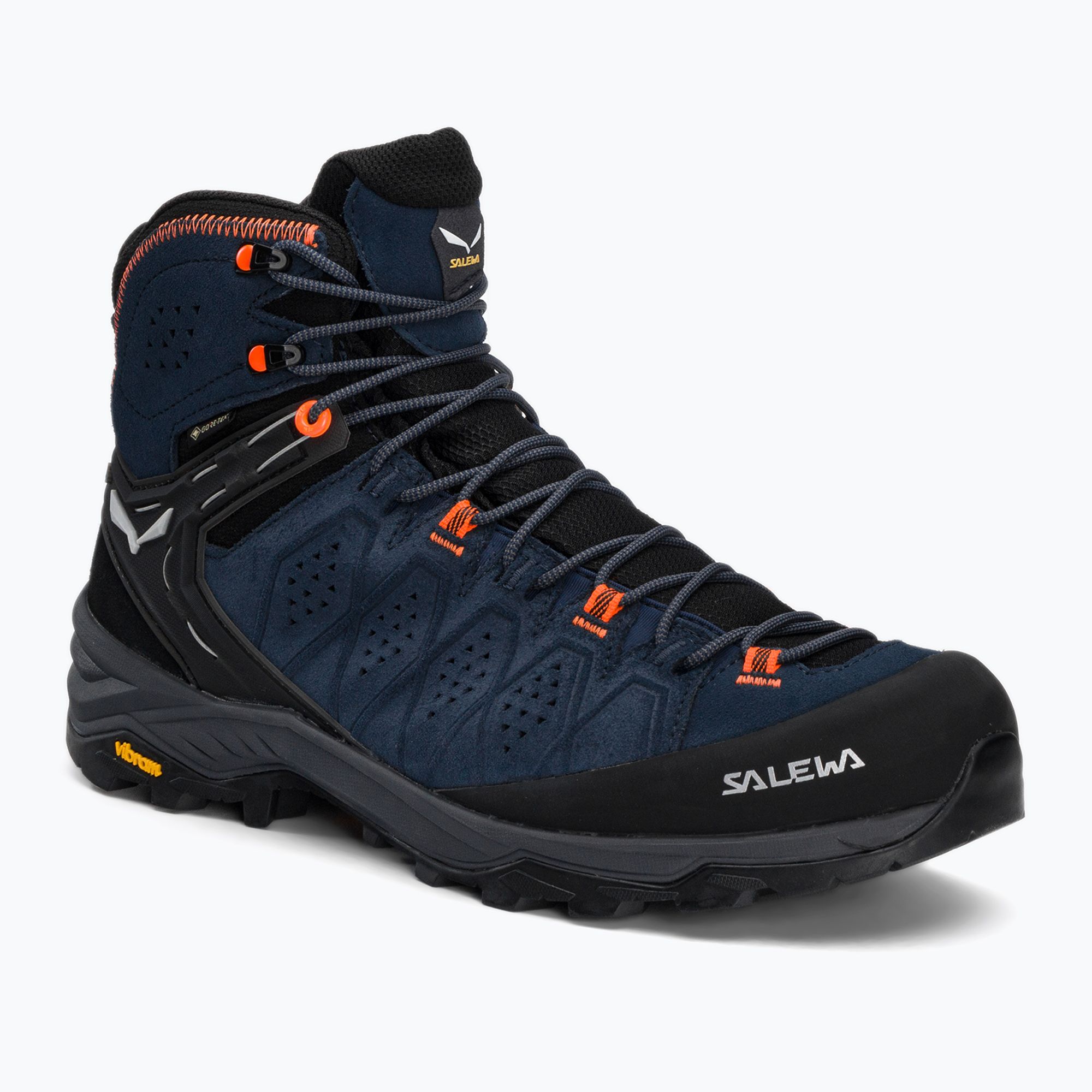 Buty trekkingowe męskie Salewa Alp Trainer 2 Mid GTX dark denim/fluo orange 
