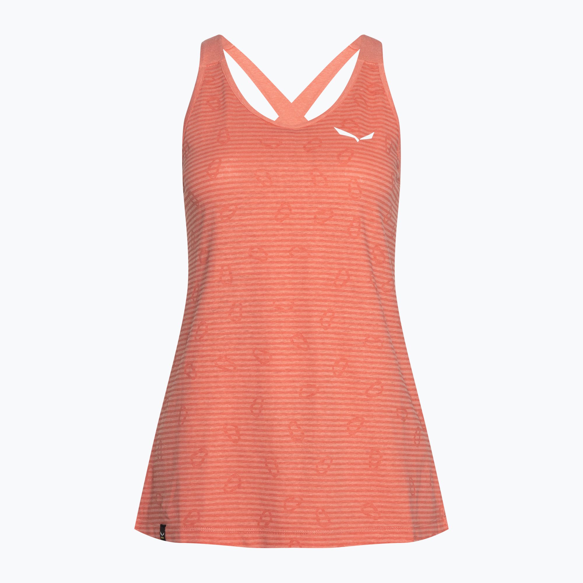 Koszulka wspinaczkowa damska Salewa Lavaredo Hemp Graphic Tank lantana pink 