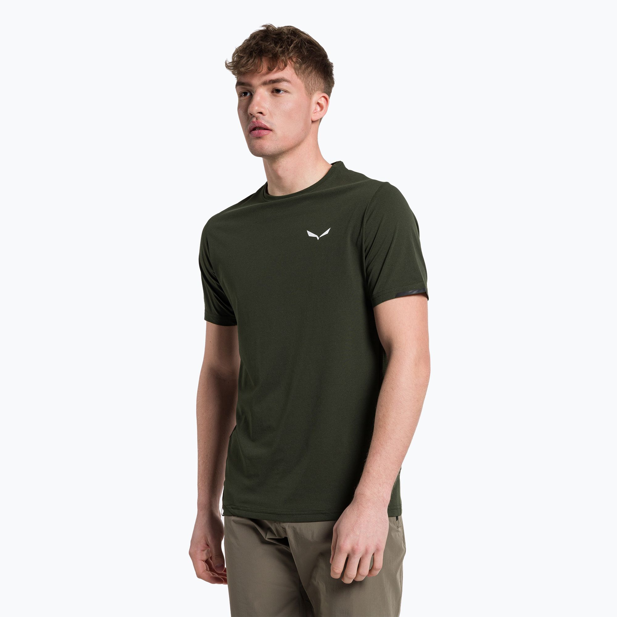 Koszulka trekkingowa męska Salewa Pedroc Dry Hyb dark olive 