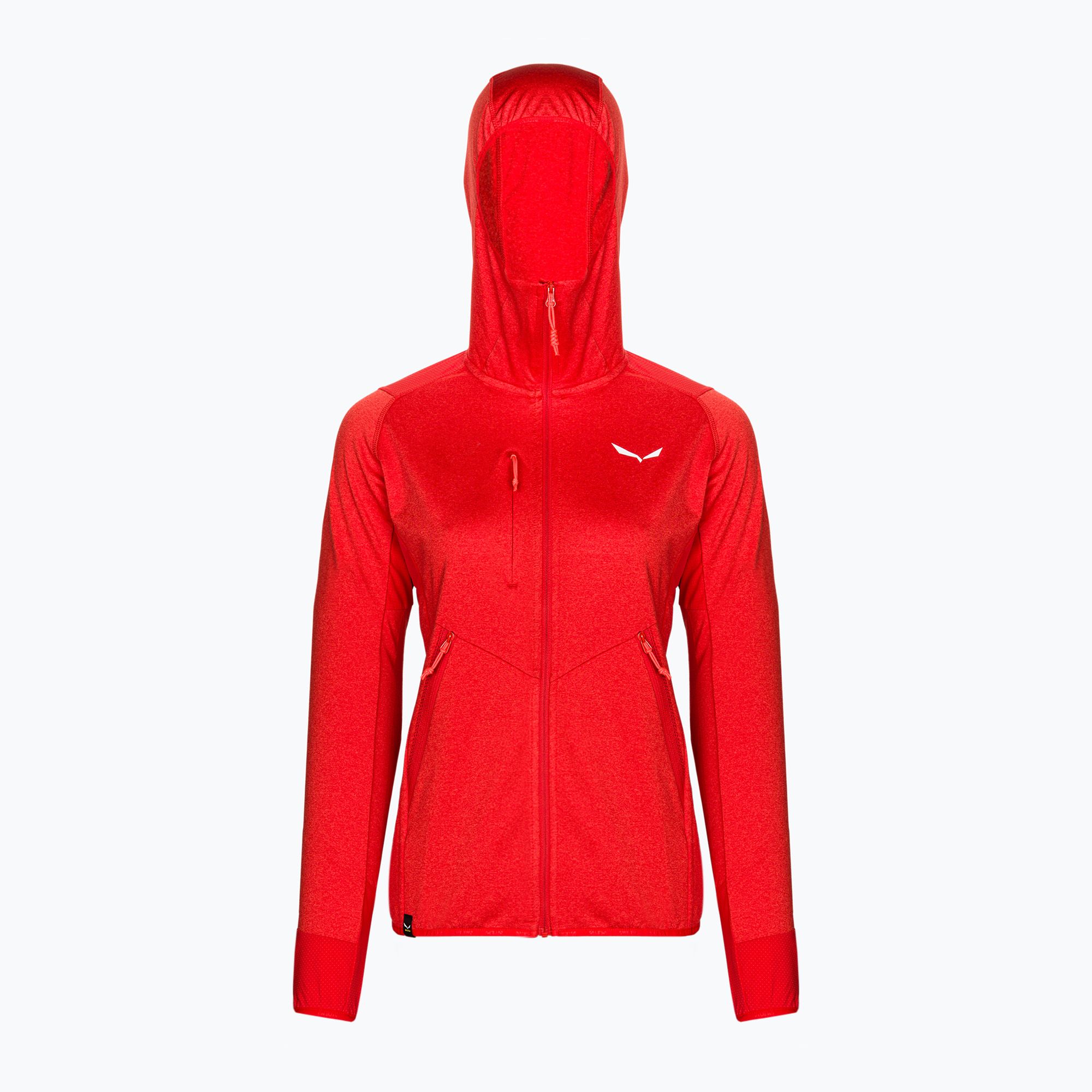 Bluza trekkingowa damska Salewa Agner Hybrid PL/DST FZ Hoody flame melange 