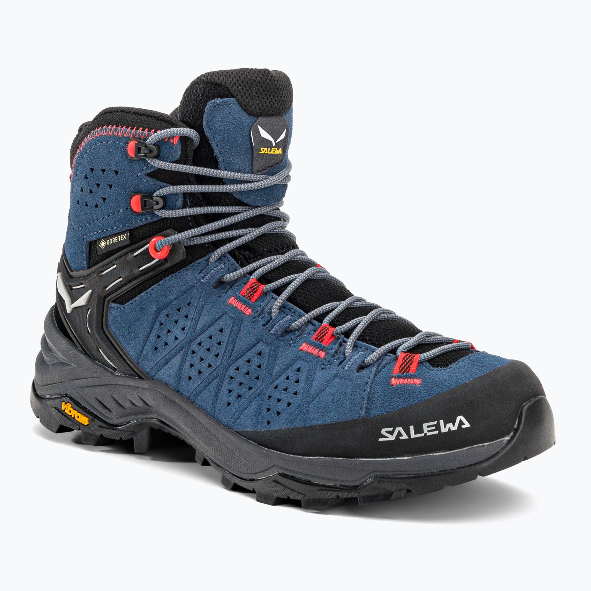 Buty trekkingowe damskie Salewa Alp Trainer 2 Mid GTX java blue/fluo coral 