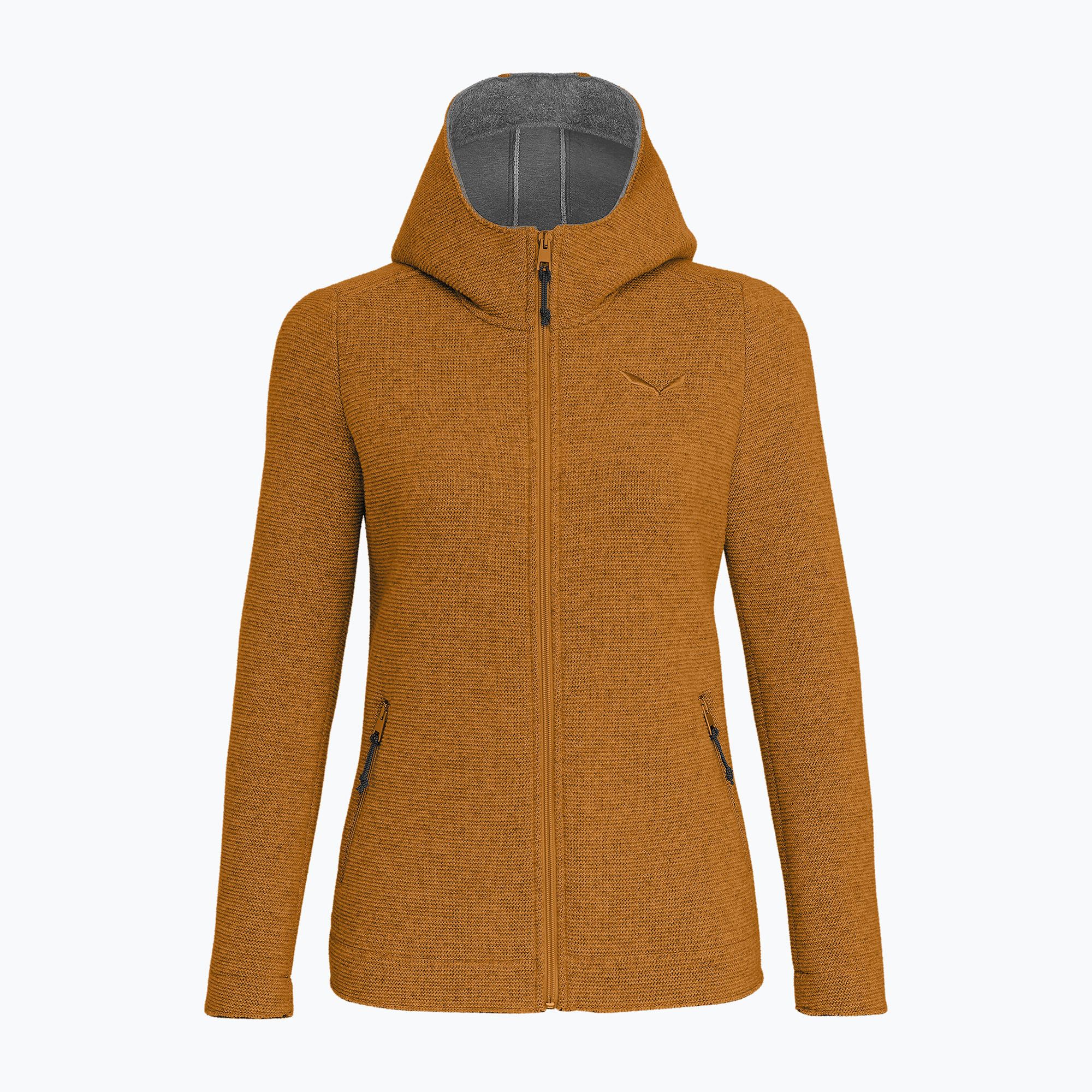 Bluza trekkingowa damska Salewa Sarner 2L Wool Fz Hoody golden brown 