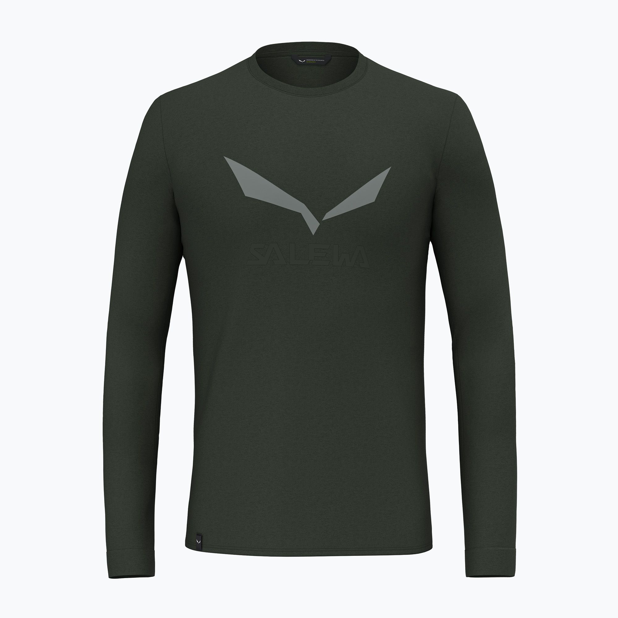 Longsleeve trekkingowy męski Salewa Solidlogo Dry dark olive 