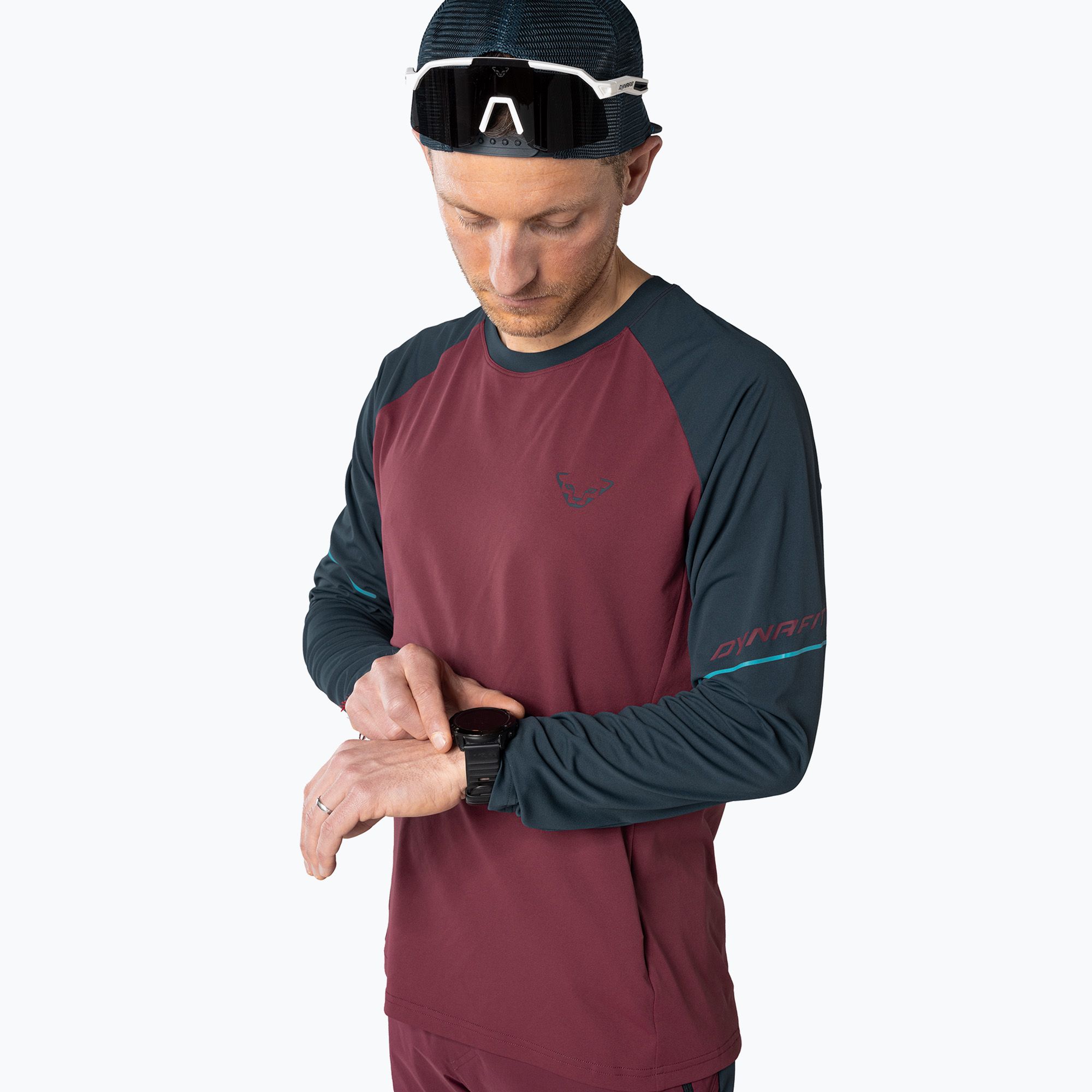 Longsleeve do biegania męski DYNAFIT Alpine Pro burgundy 