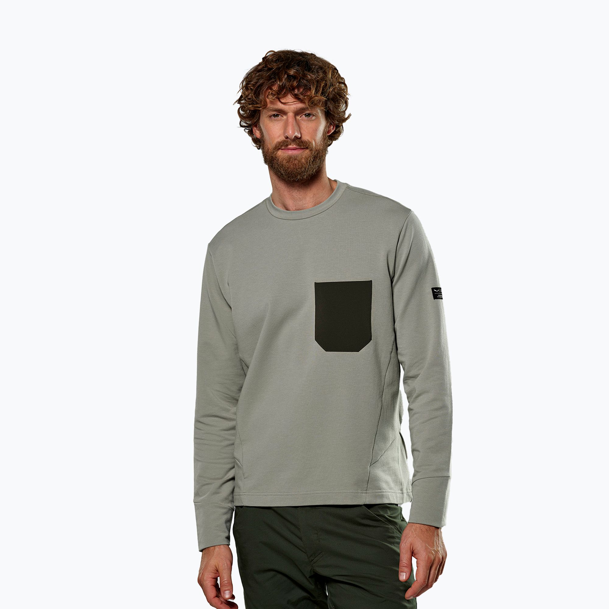 Bluza trekkingowa męska Salewa Fanes Dry Pullover shadow 