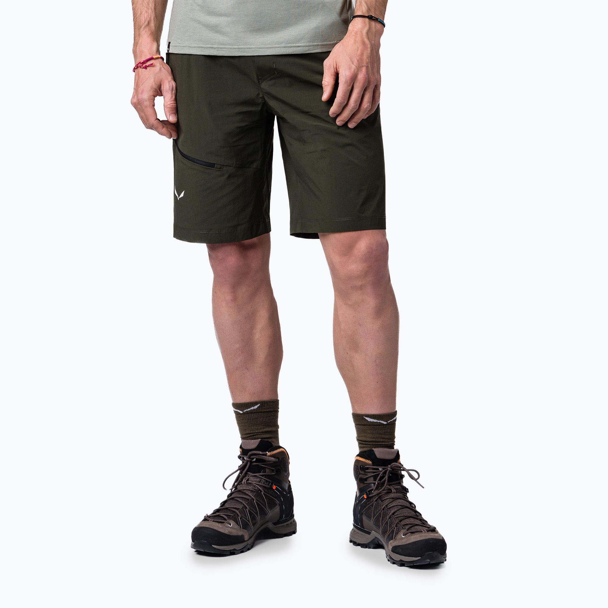 Spodenki trekkingowe męskie Salewa Puez 4 dark olive 
