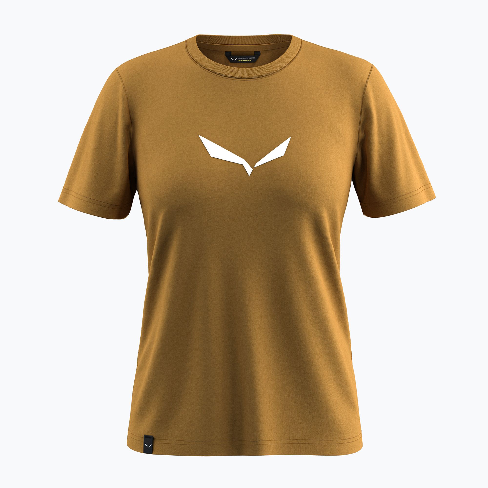 Koszulka damska Salewa Solid Dry golden brown new logo 