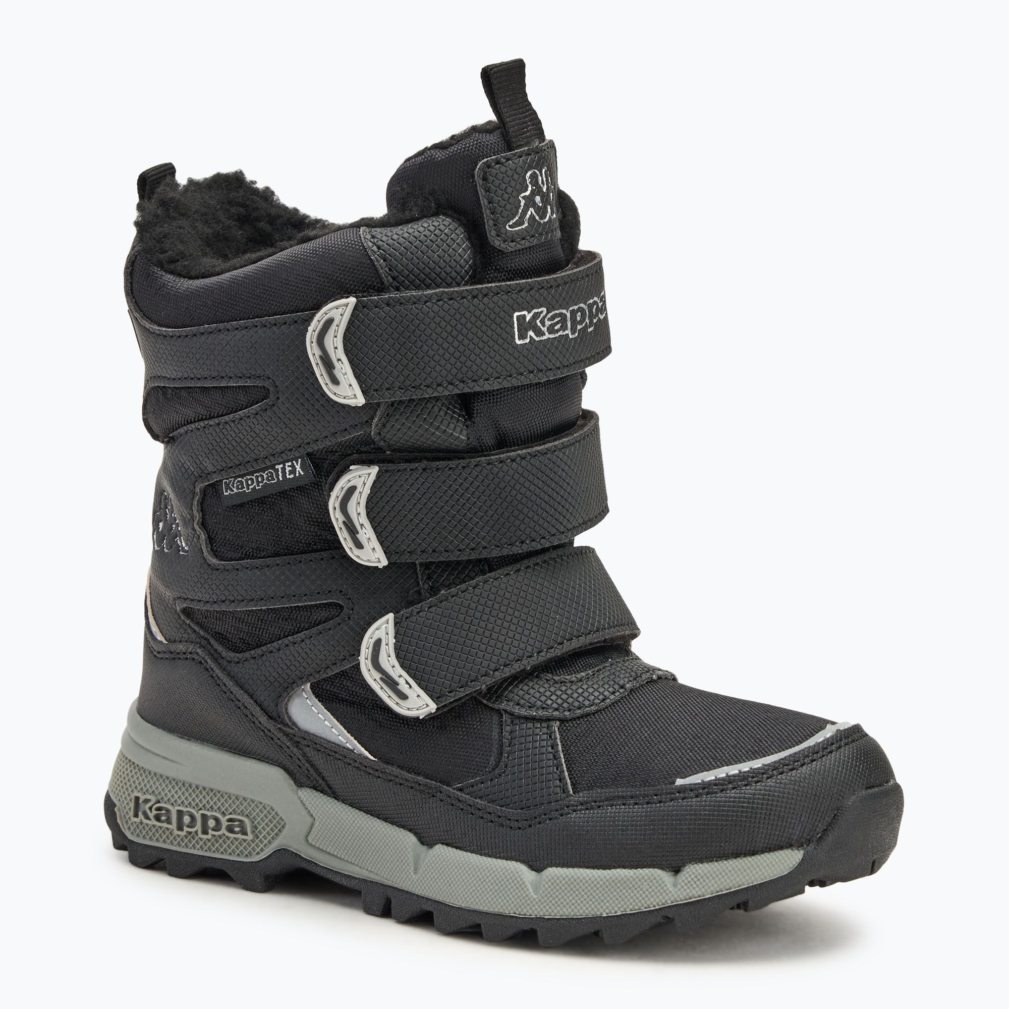 Śniegowce dziecięce Kappa Vipos Tex black/silver 