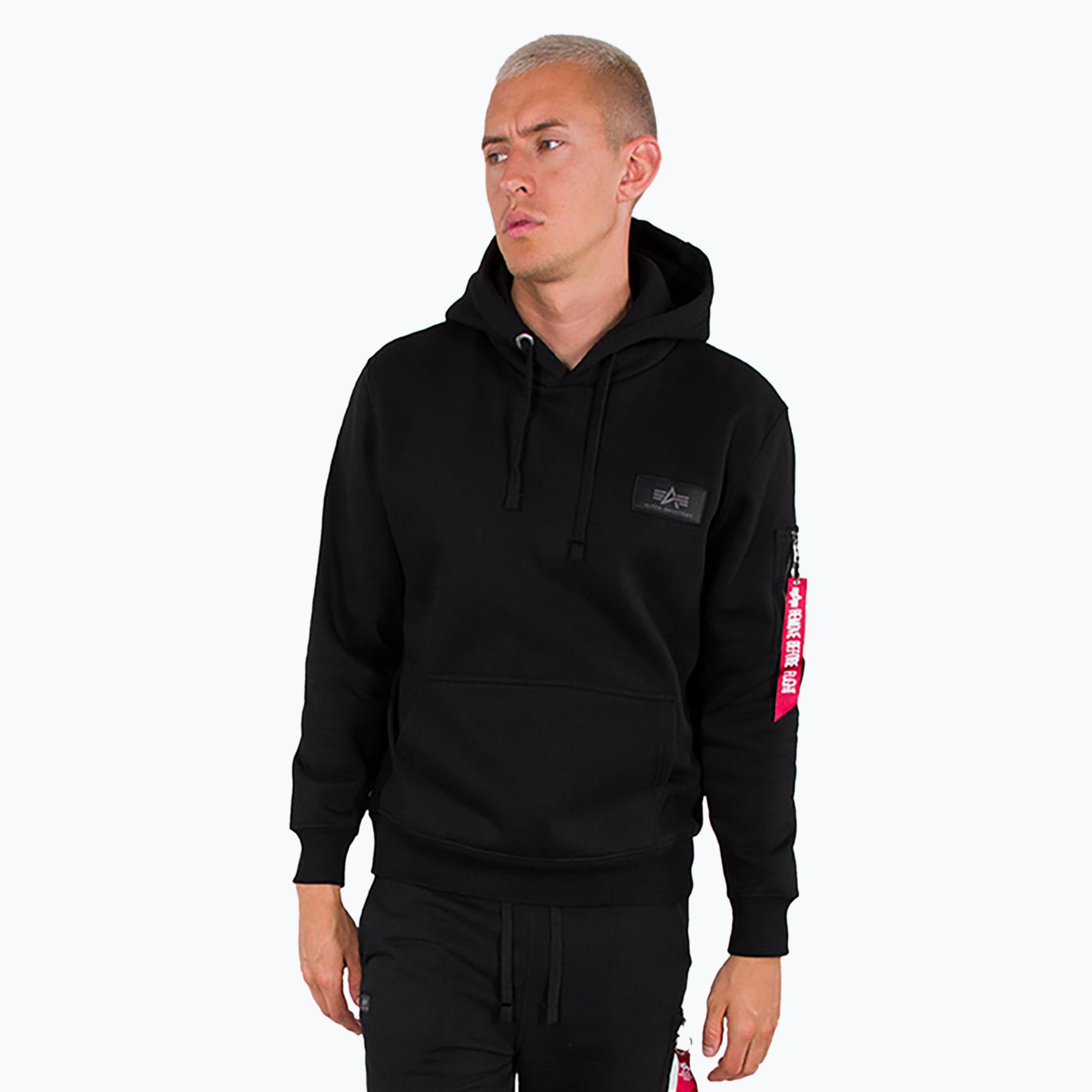 Bluza męska Alpha Industries Back Print Camo Print black/woodland 