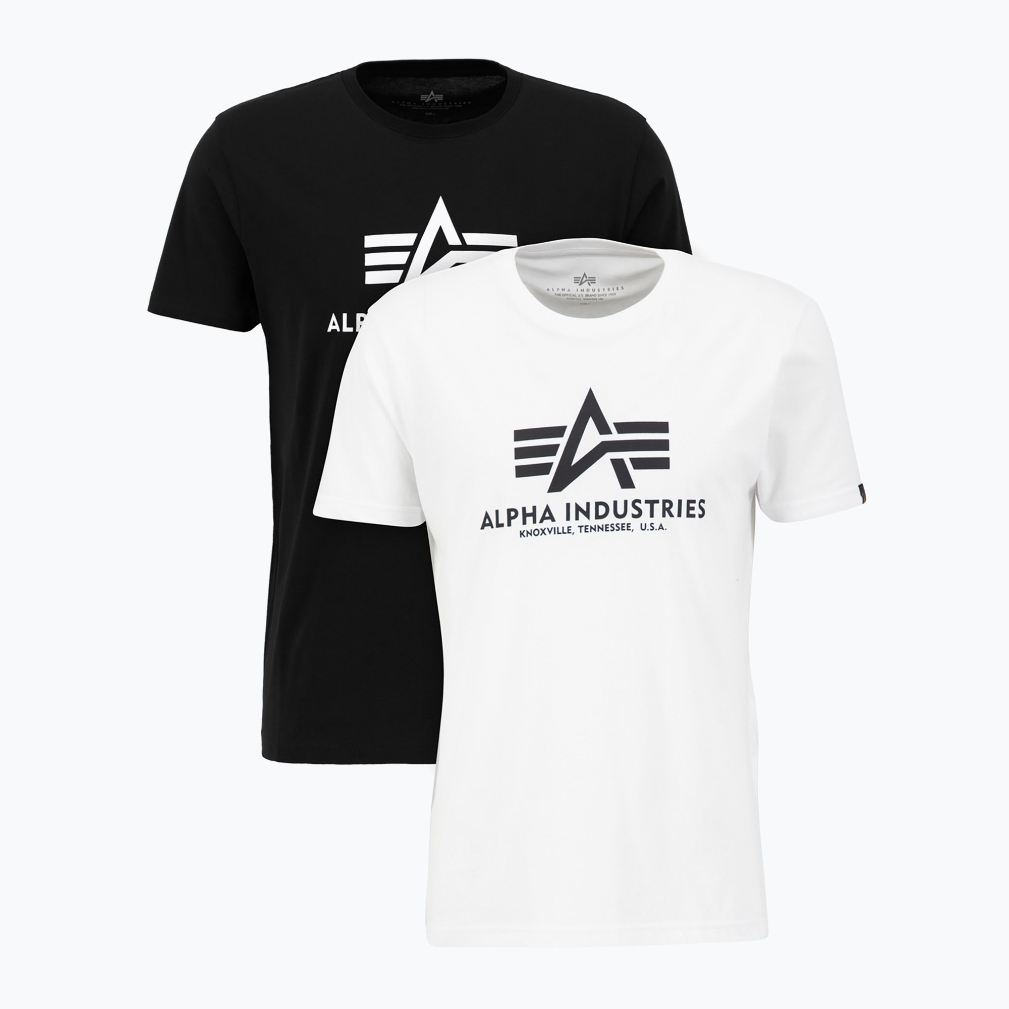 Koszulka męska Alpha Industries Basic T 2 szt. black/white 