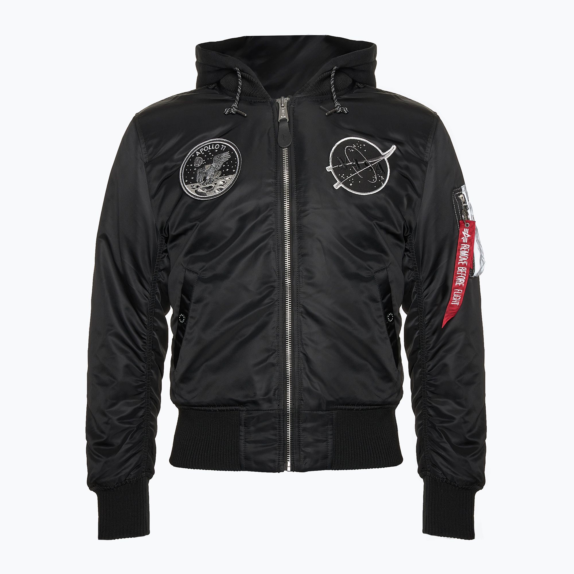 Kurtka męska Alpha Industries MA-1 VF Hood Dark Side black/reflective 