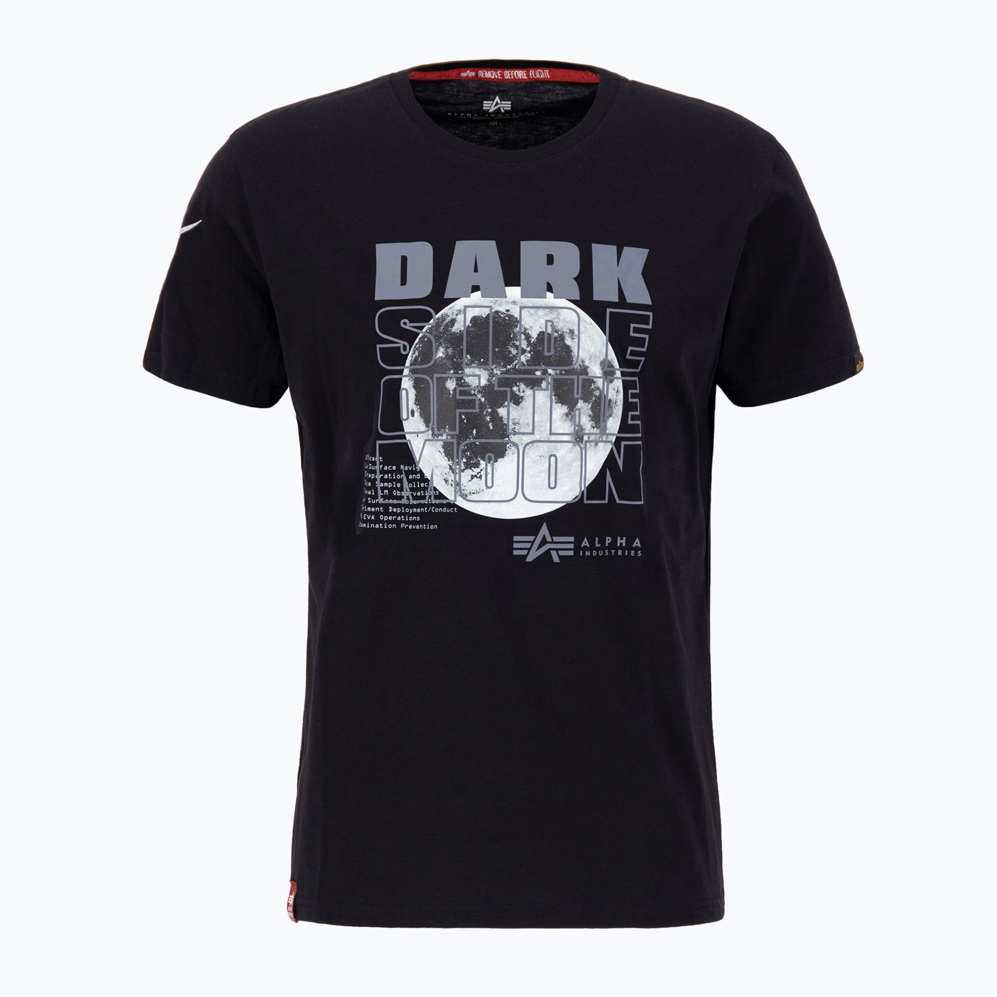 Koszulka męska Alpha Industries Dark Side black/reflective 
