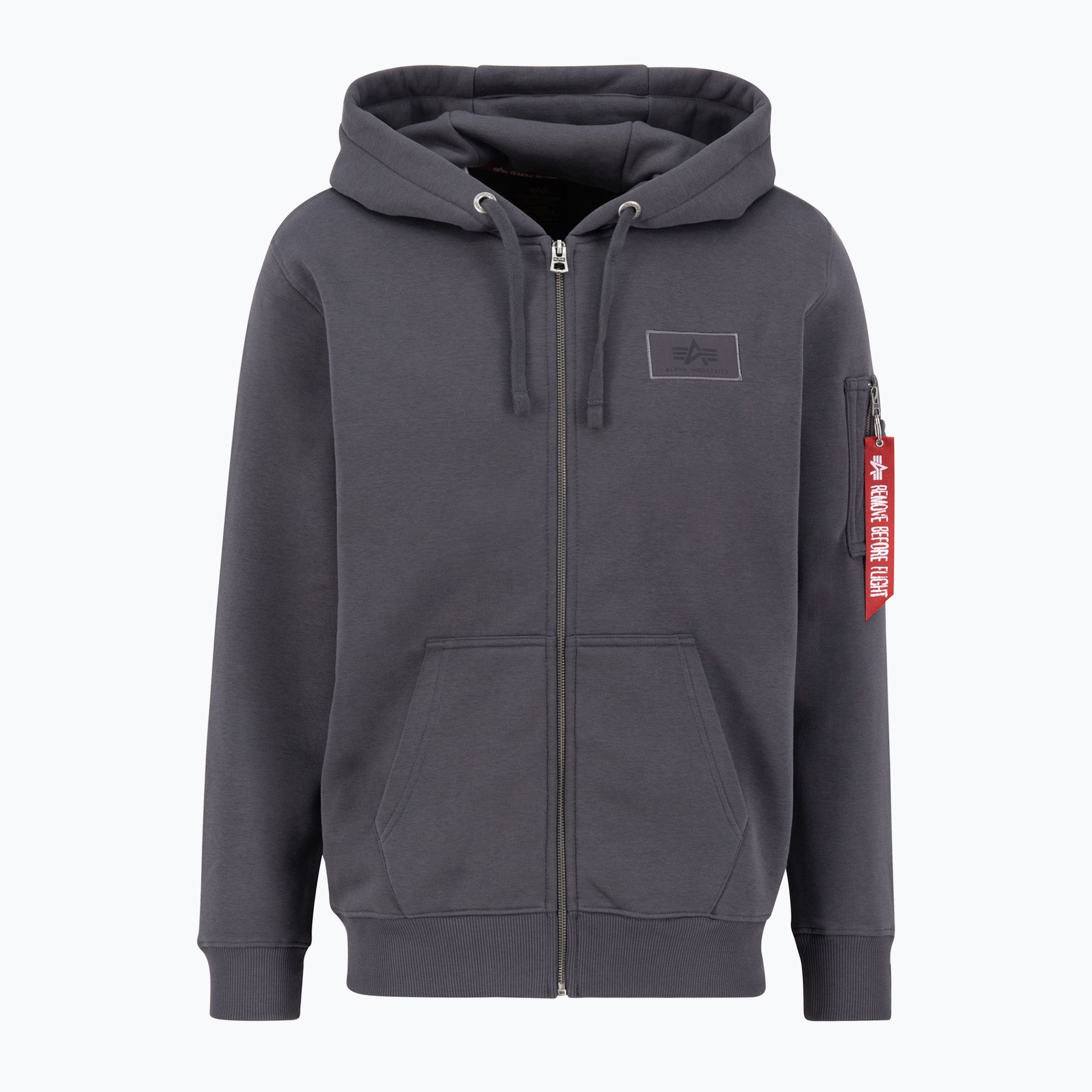 Bluza męska Alpha Industries Back Print Zip vintage grey 