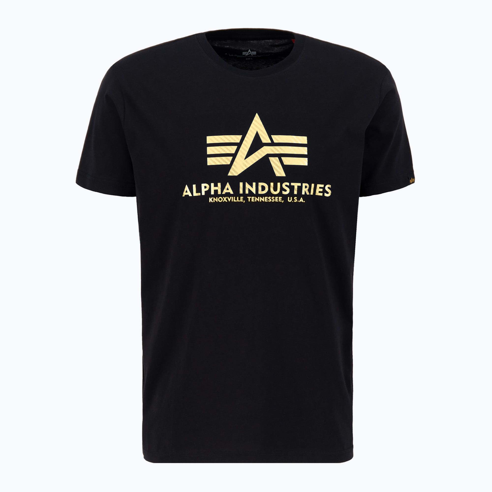 Koszulka męska Alpha Industries Basic T Carbon black/gold 