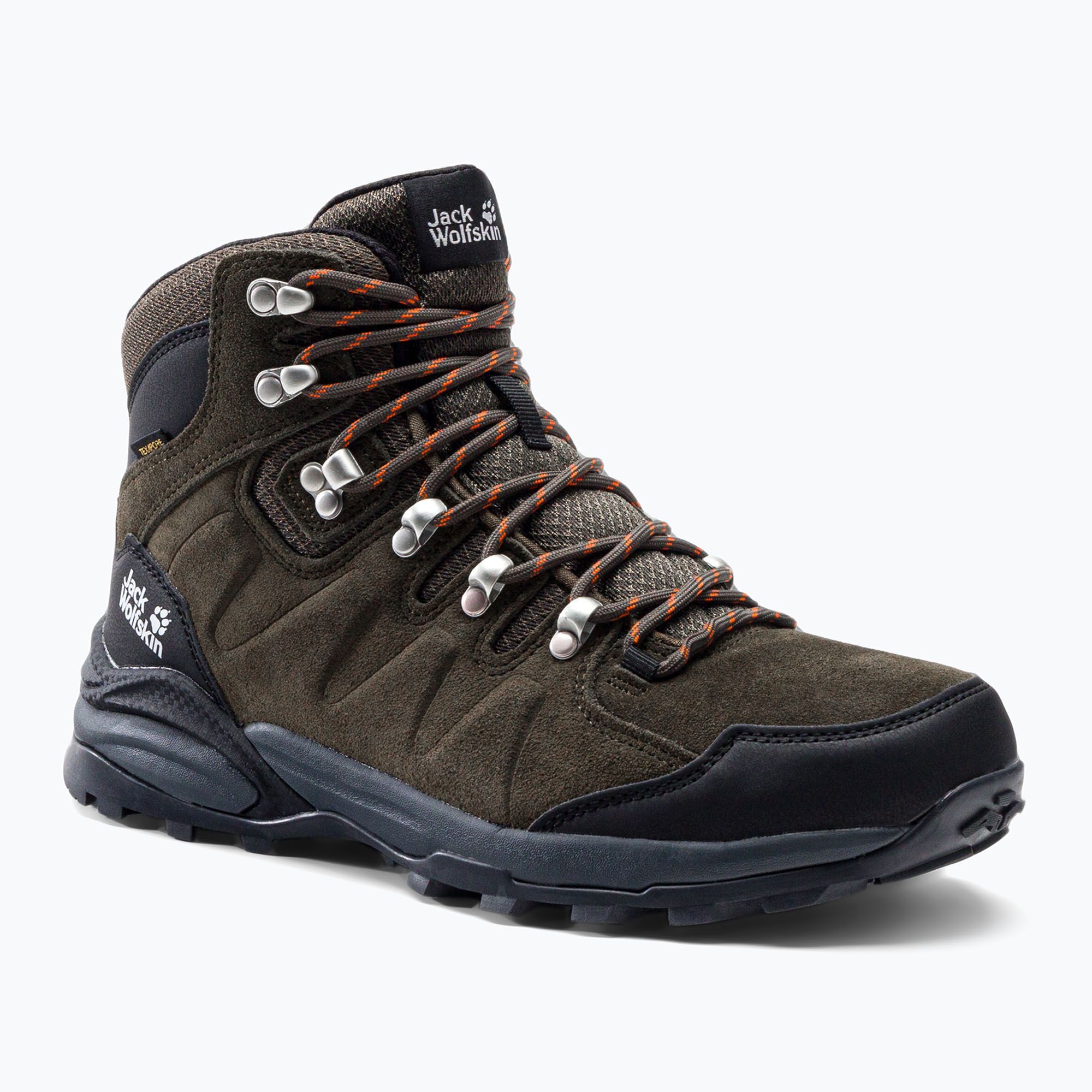 Buty trekkingowe męskie Jack Wolfskin Refugio Texapore Mid khaki/ phantom 